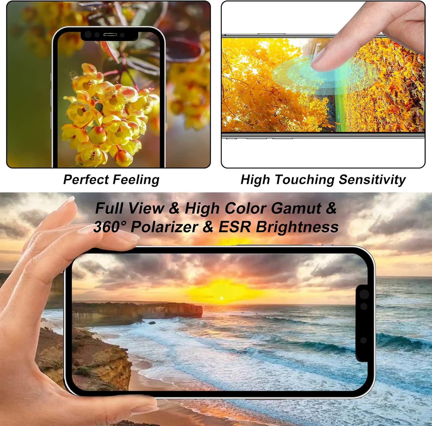 for iPhone Xs Max Screen Replacement 6.5', 3D Touch Display Full Repair kit, Digitizer Assembly with Tools Set, Tempered Glass, Instruction
