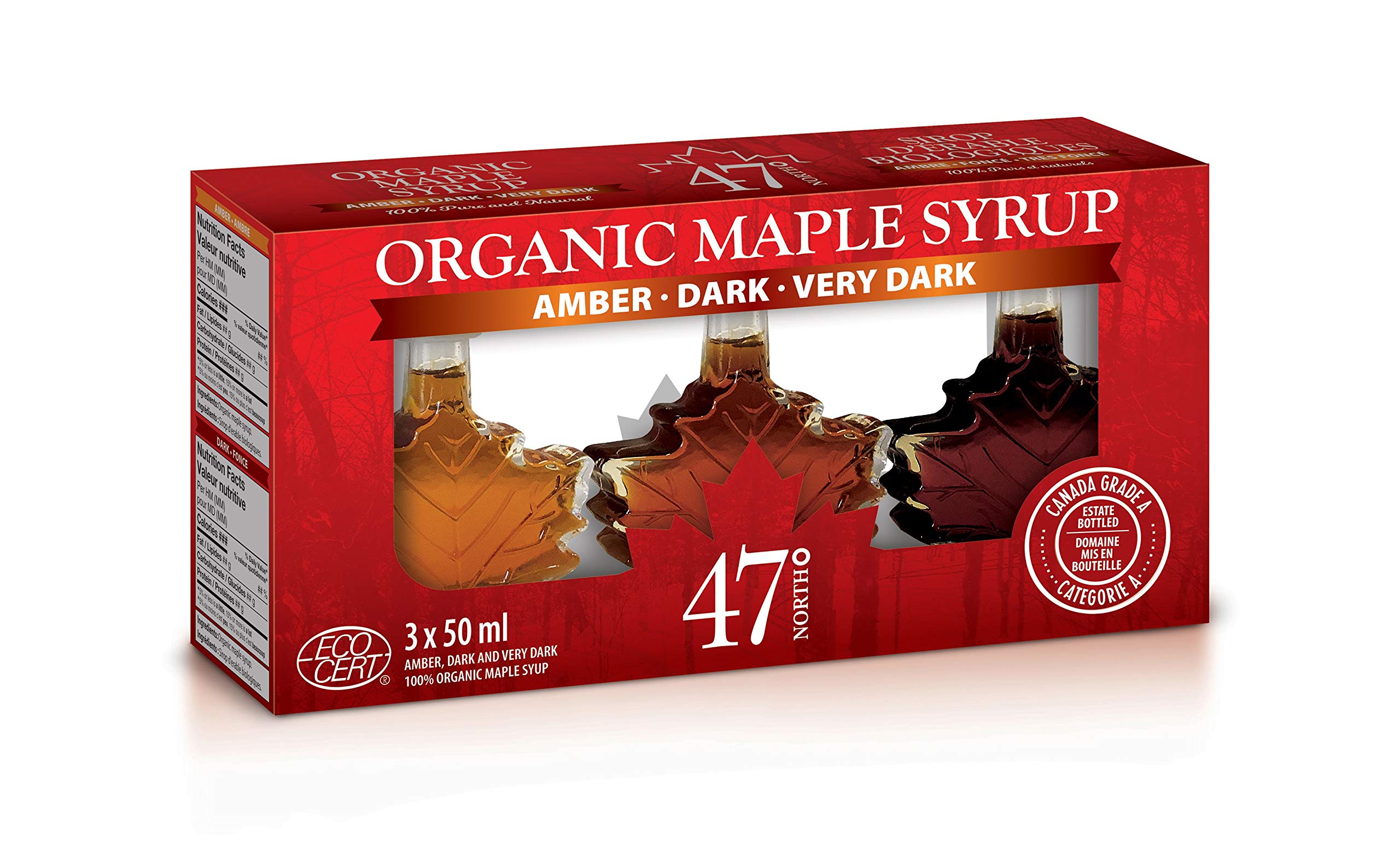 47 North Pure Real Organic Maple Syrup | 3 x 50ml Gift Set
