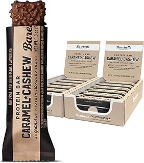 Barebells Protein Bars Caramel Cashew - 12 Count, Pack of 2 - Protein Snacks with 20g of High Protein - Low Carb Protein Bar with 1g of Total Sugars - Perfect on The Go Low Carb Snack & Breakfast Bars