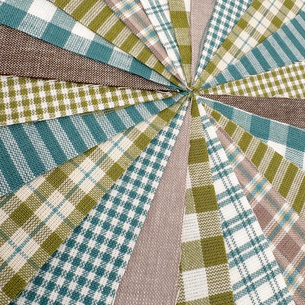 40+ Bluegrass Charm Pack, 6 inch Precut Cotton Homespun Blue Green Fabric Squares by JCS