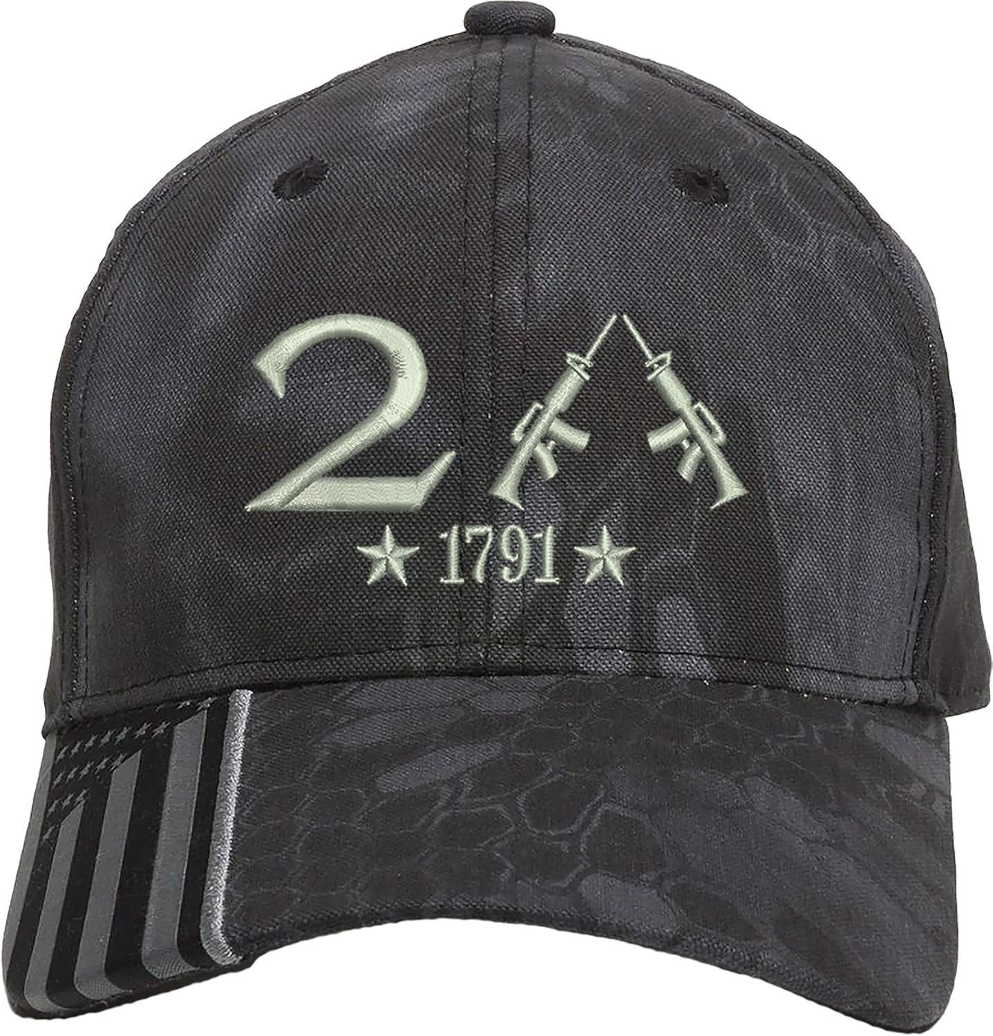 AmazingShirts Only 2nd Amendment 1791 AR15 Guns Right Freedom Embroidered One Size Fits All Structured Hats