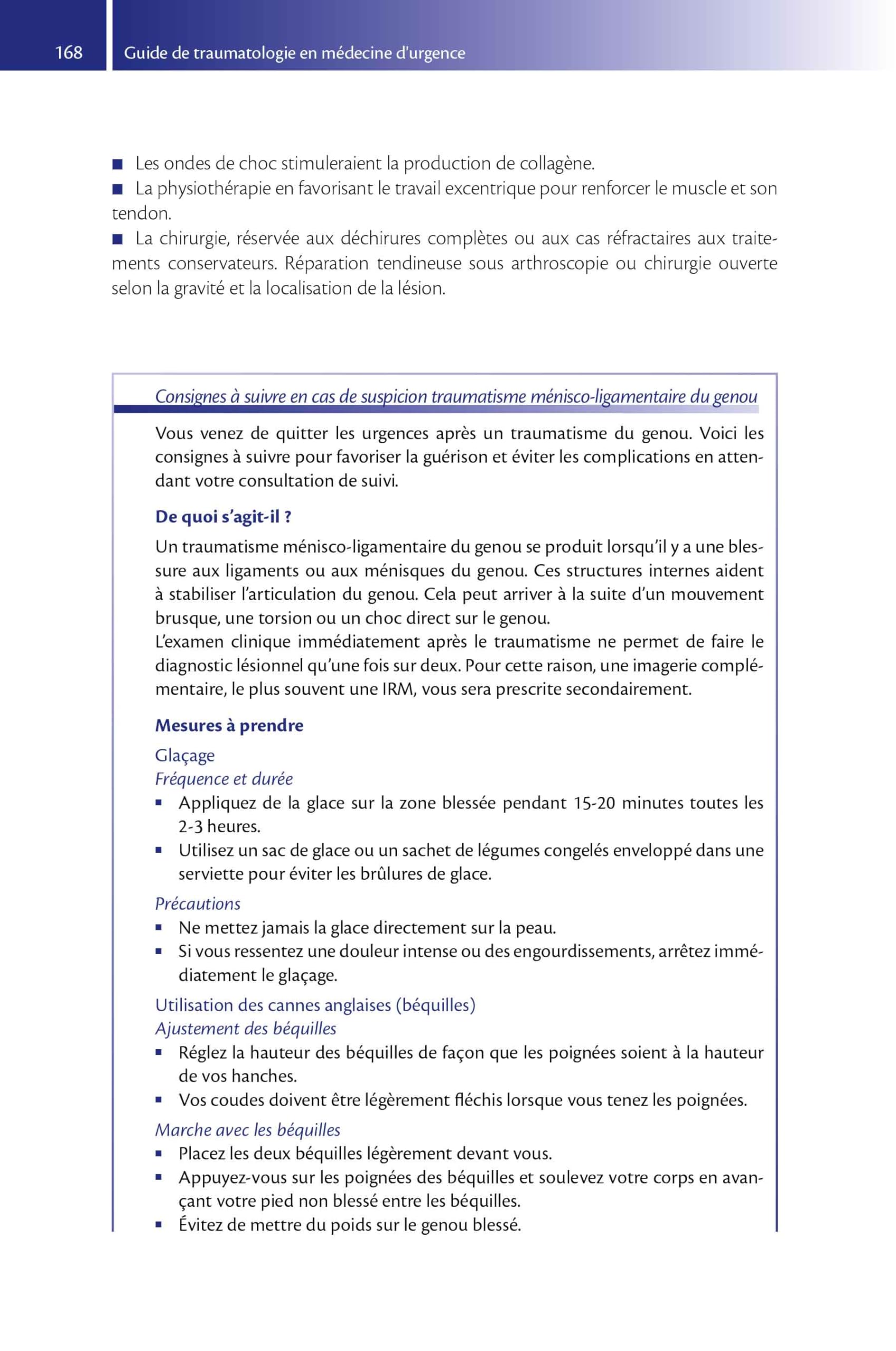 Guide de traumatologie en médecine d'urgence