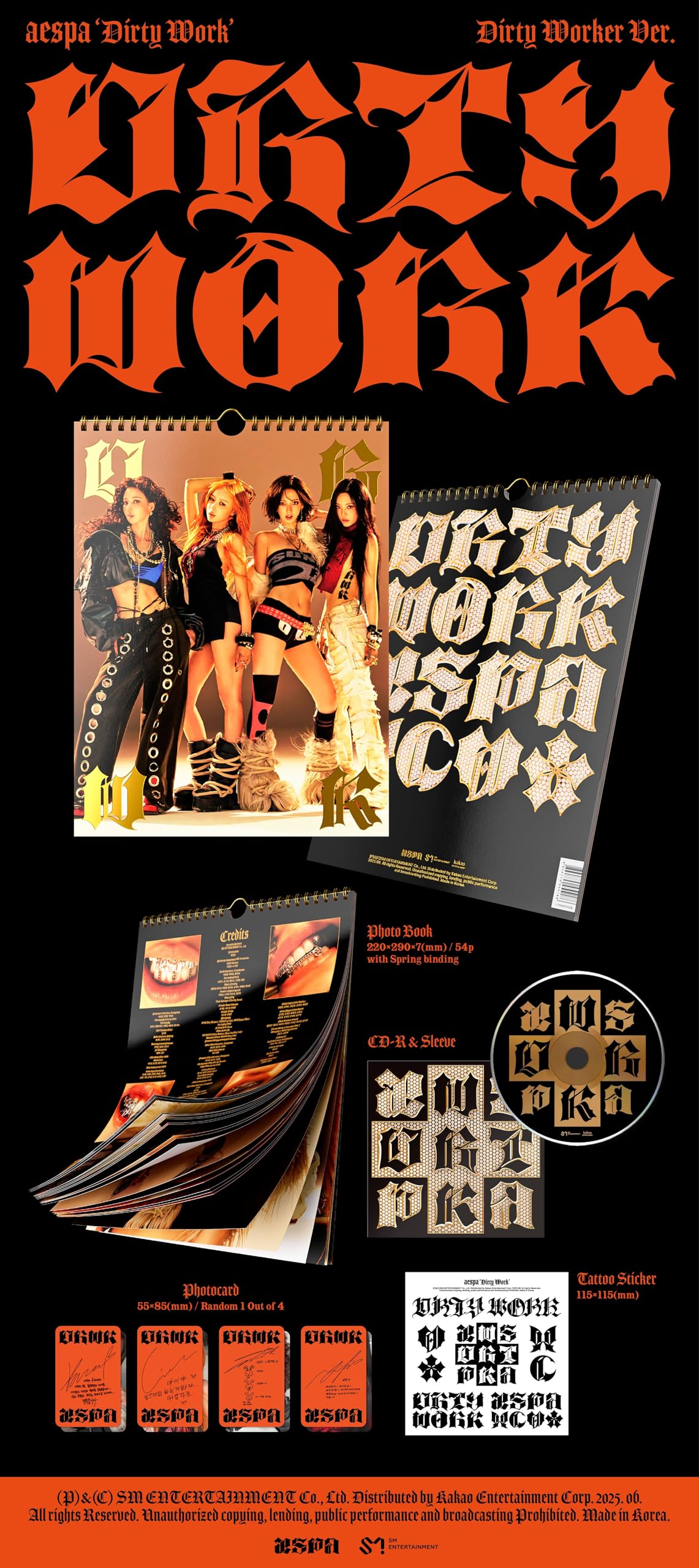 Amazon.com: Dirty Work aespa Album [Spring Photo Book (Dirty