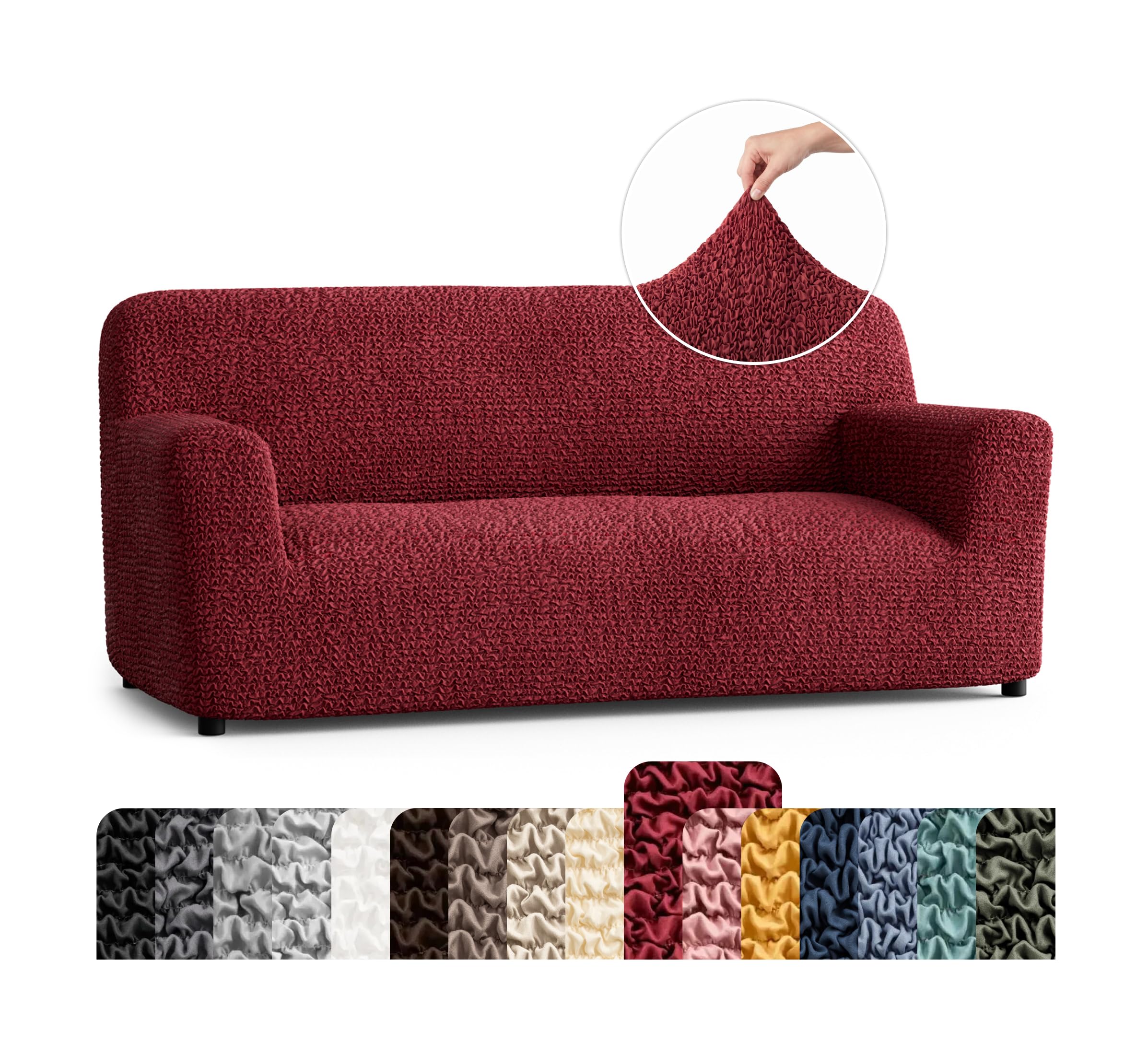 PAULATO Premium Stretch Couch Covers for Sofa - Sofa Chair Cover Washable, Dogs & Pets Friendly