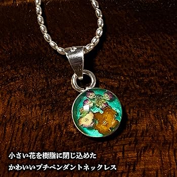 メキシカンジュエリー 花 ドライフラワー レジン ネックレス Amazon | ドライフラワー SILVER 925 ペンダントネックレス