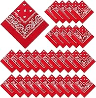 YSense 30-Pack Paisley Bandanas Bulk - Unisex Cowboy Headbands, Multi-Purpose Head Wraps & Scarves for Men Women