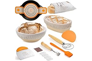 Banneton Bread Proofing Basket Set 10"/9" Oval Round Sourdough Baking Supplies