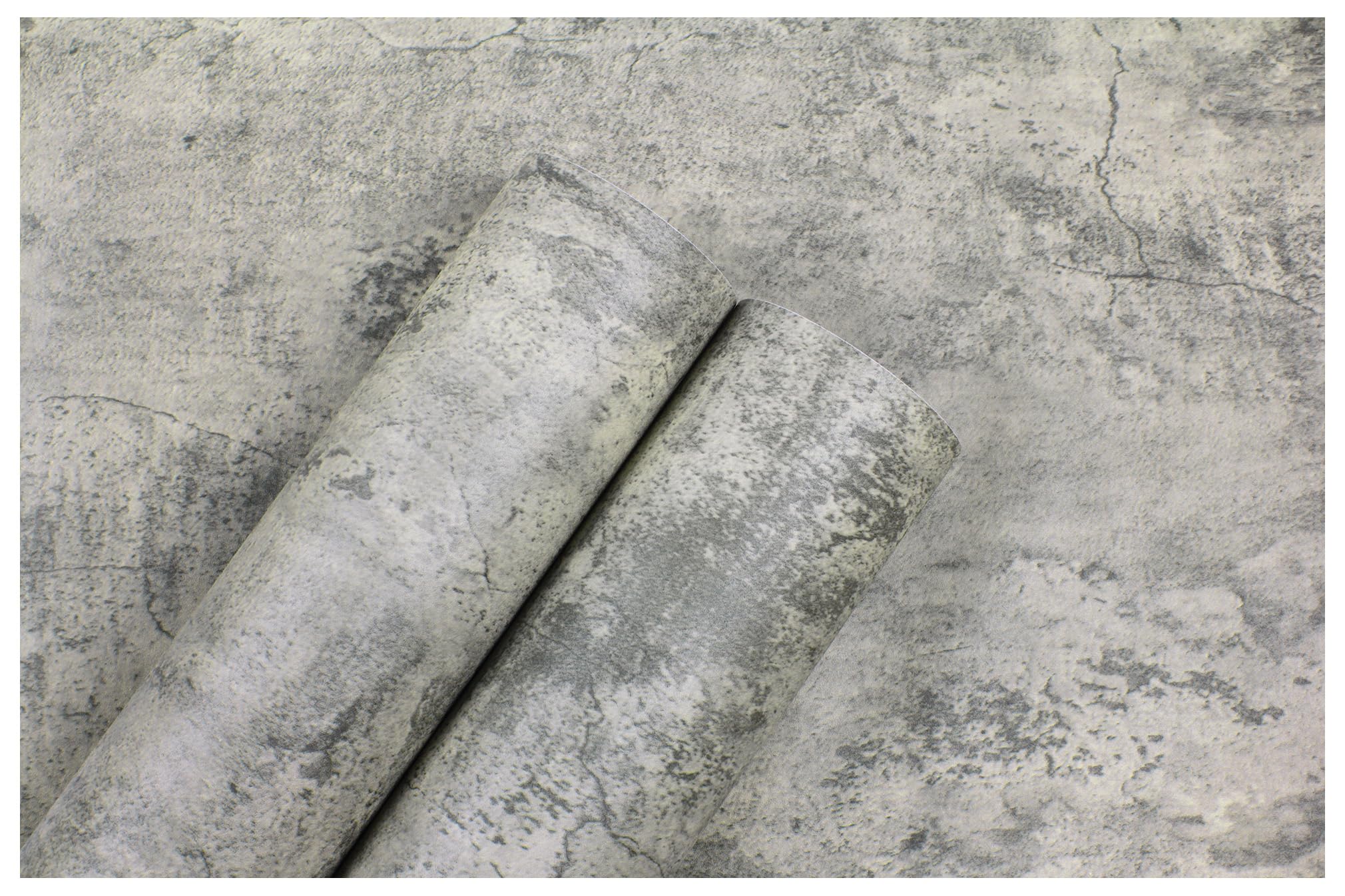TJLMCORP 60x1000cm Concrete Countertop Peel and Stick Wallpaper Grey Enhance Your Interior with Concrete Wallpaper (24"x393", color2)