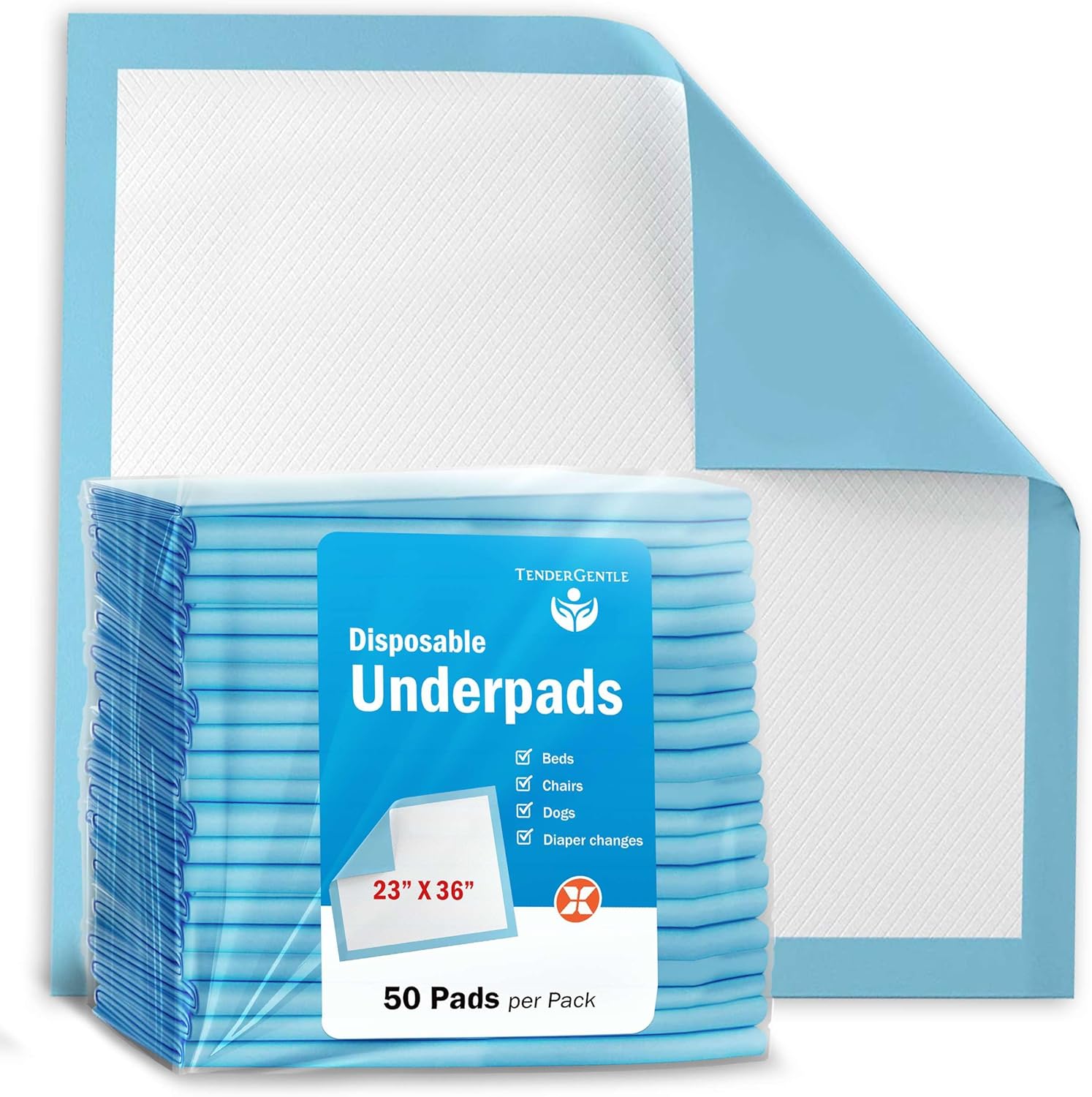 Incontinence Bed Pads Disposable for Adults - 23x36 Disposable Underpads - Case of 150 Pee Pads