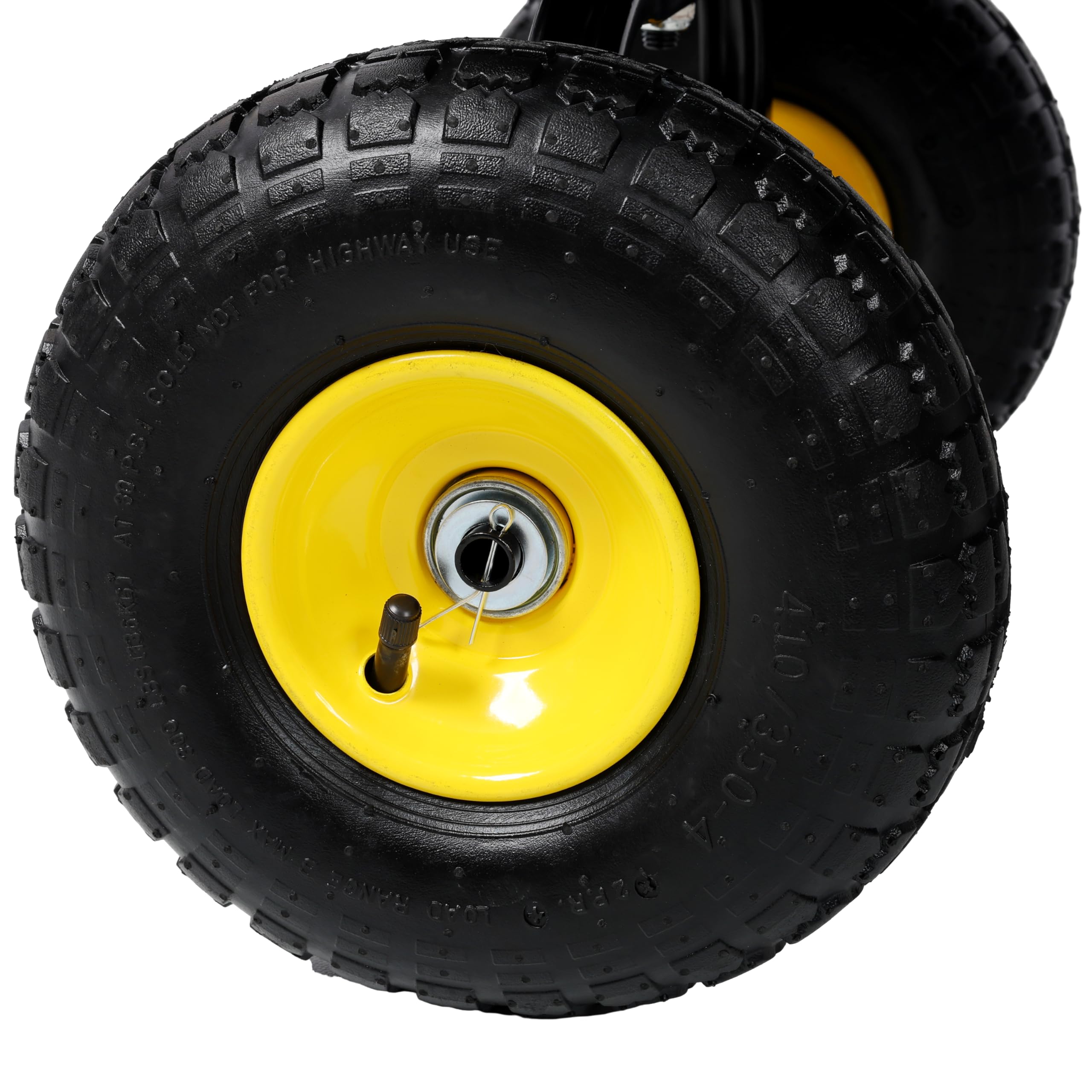 HeavyDuty 4-Rad-Schubkarre, 299 kg, Gartenkipper, 1,2 m³, mit QuickRase-Funktion und 38,1 cm Luftreifen für Landschaftsbau und Hofarbeiten, Schwarz