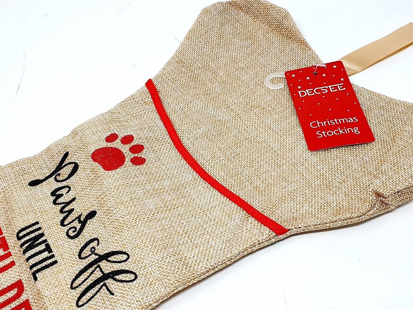 Decsee Pet Christmas Stocking - Dogs (Bone shaped) Paws Off until 25th Dec! - Image 3