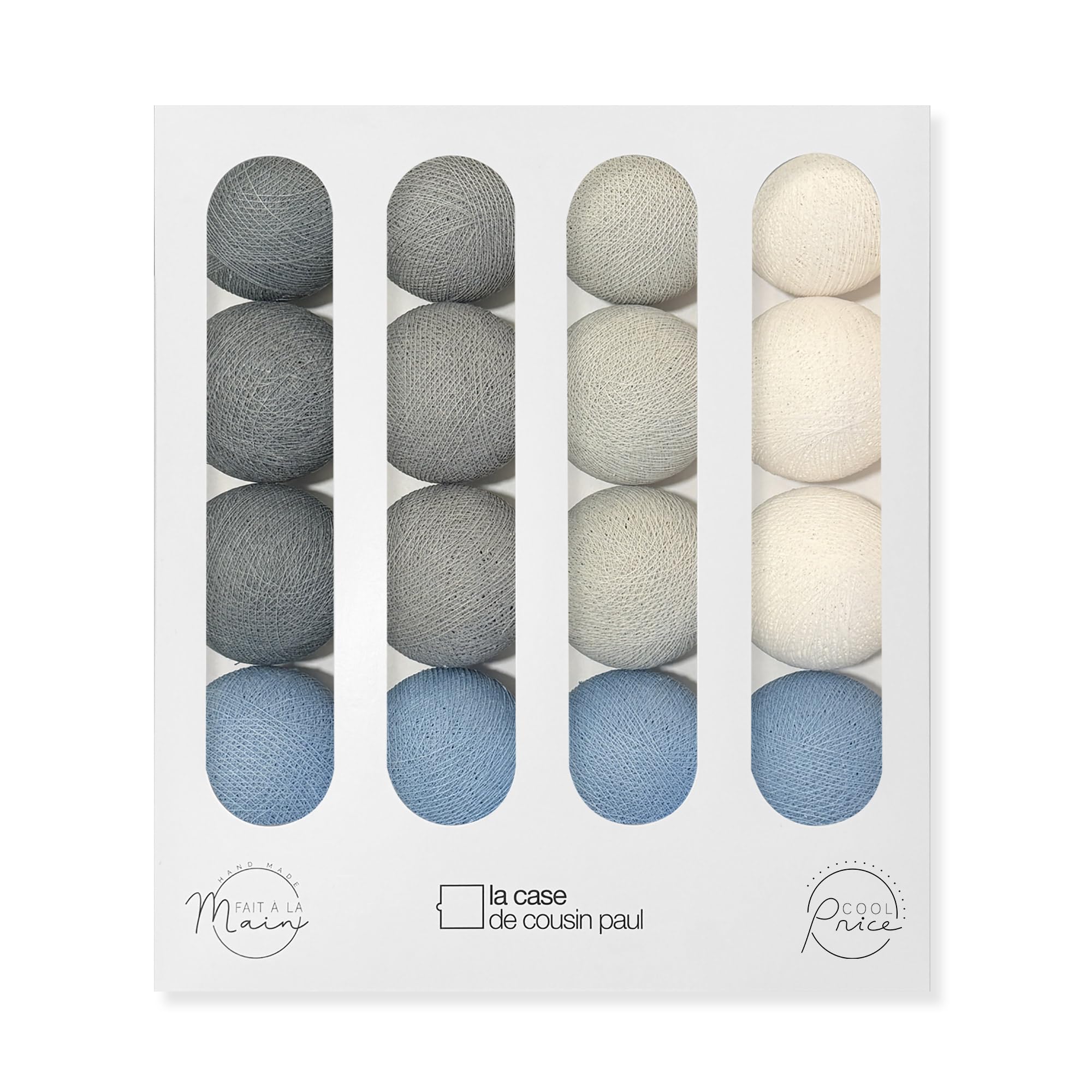 Ghirlanda Luminosa LED Per Cameretta Bambini, Palline Intrecciate Fatte A Mano, 16 Luci, Alimentazione USB - La Case De Cousin Paul - 4