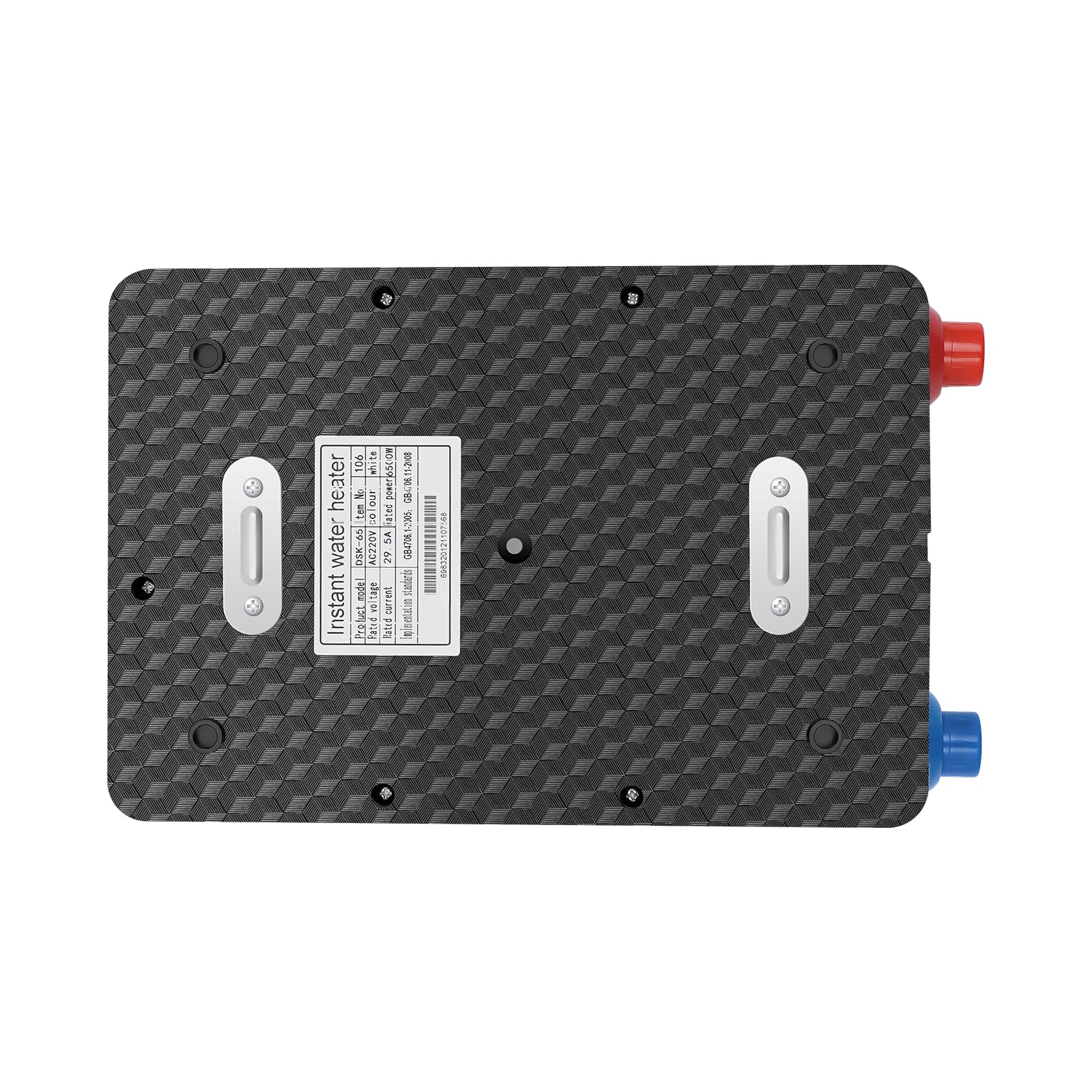 Mini scaldabagno elettrico da 6500 W, con LED | Scaldabagno elettrico istantaneo da 30-55 °C, montaggio a parete, per doccia, bagno, cucina, 0,02-0,6 MPa