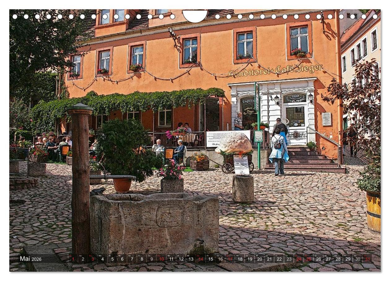 Das Jahr an der Elbe in Meißen (Wandkalender 2026 DIN A4 quer), CALVENDO Monatskalender: Die Jahreszeiten in Meißens historischem Zentrum. (CALVENDO Orte)