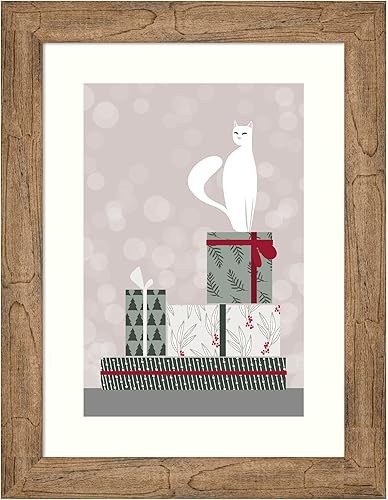 Miniatura 10 de Amanti Art Framed Wall Art Print 25x19 Retro cat and gifts by Rosana Laiz Blursbyai, Animals Wall Art, Modern Decor, Medium Poster Painting Artwork