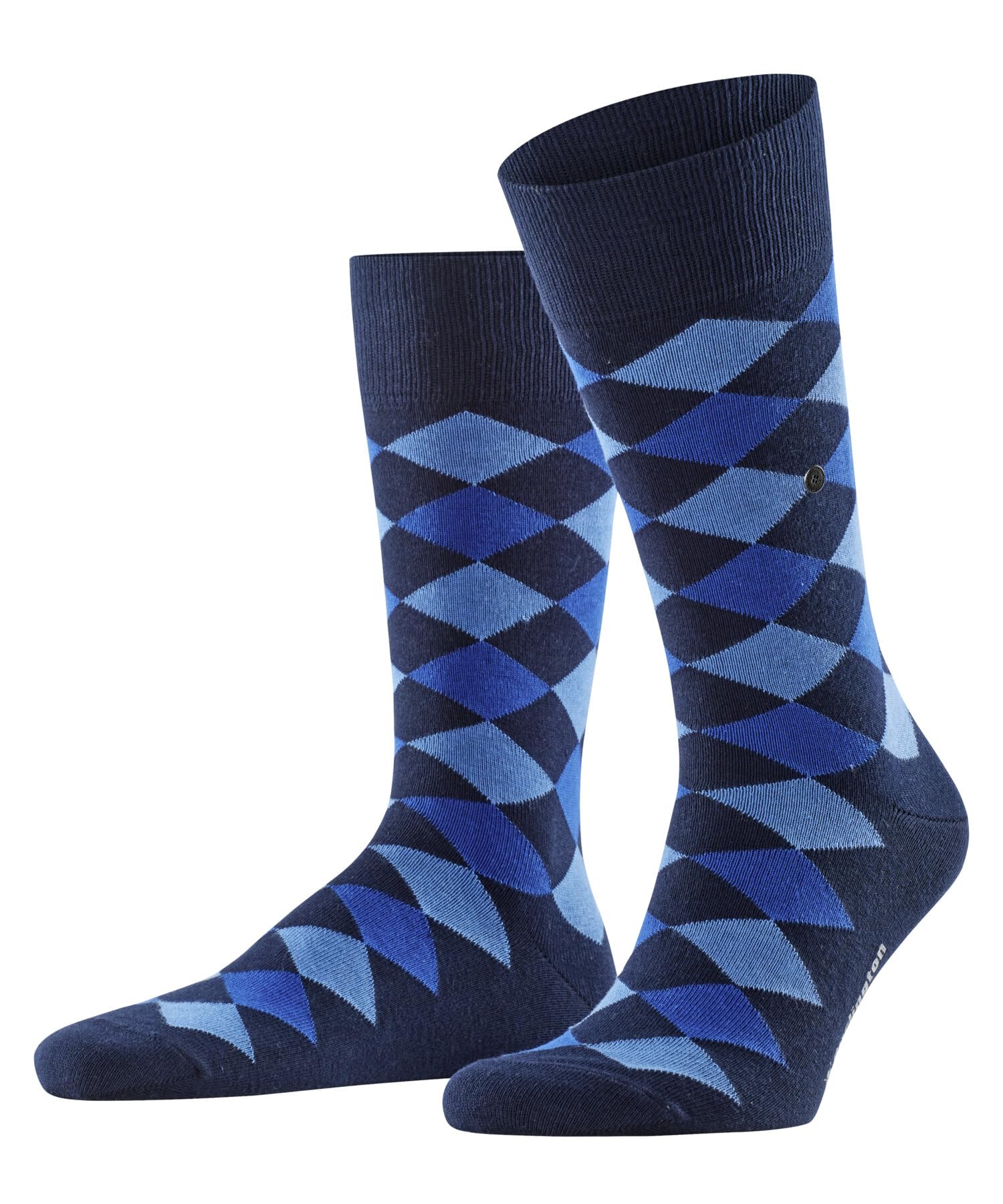 Burlington Men's Danny M So Cotton Patterned 1 Pair Socks, Blue Marine 6120, 6.5-11