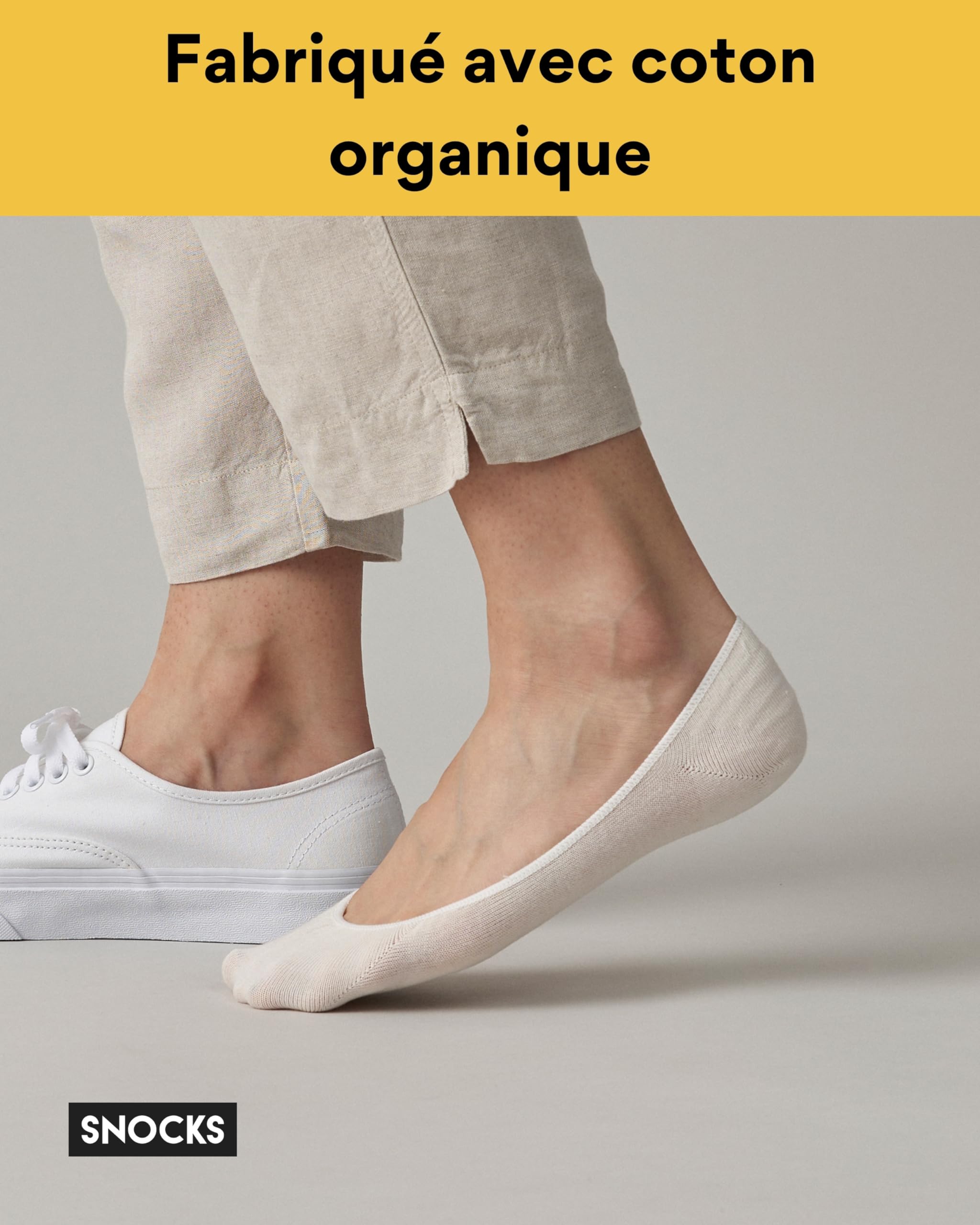 Snocks Protège Pieds Femme - Chaussettes Invisibles Femme: Confortable et Agrèable à Porter - Protege Pied Femme - Socquettes Femme et Chaussette Invisible Homme