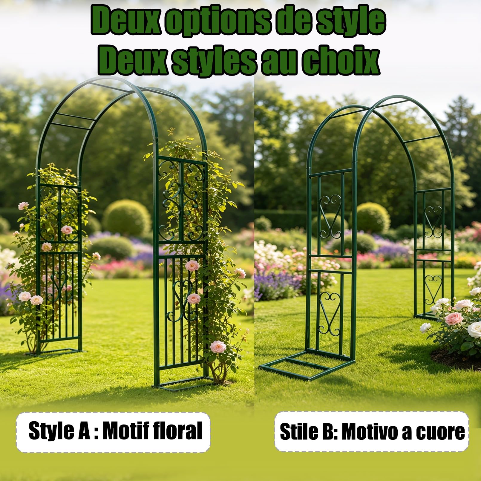 Arche Jardin，Arche de Jardin，Arceau à Rosiers，pergola en Metal