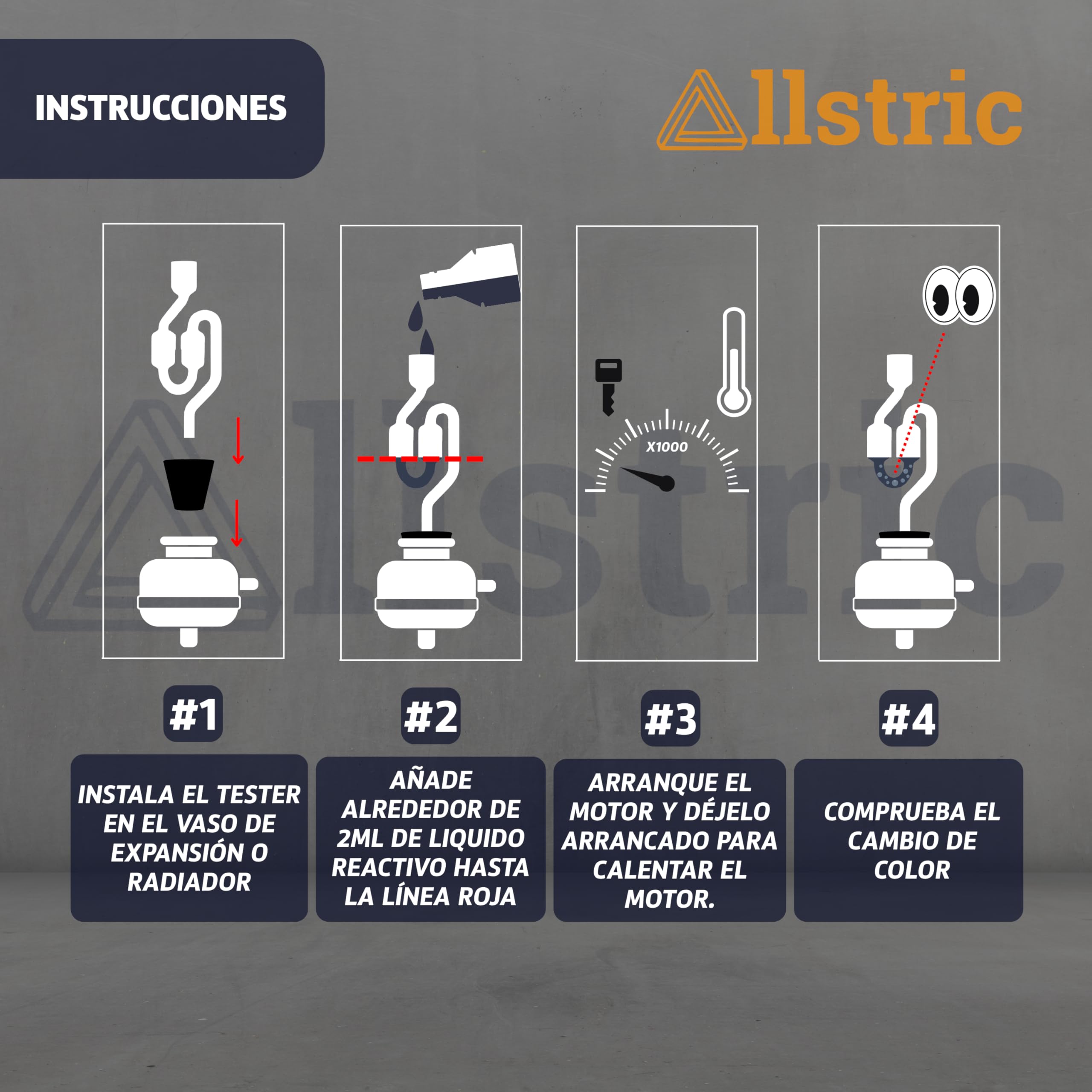 Detector de Culata CO2 | Comprobador Junta Culata para Coche y Motores | Kit Universal con 50 Pruebas | Block Tester para Fugas de Refrigerante y Analizador de Gases del Motor