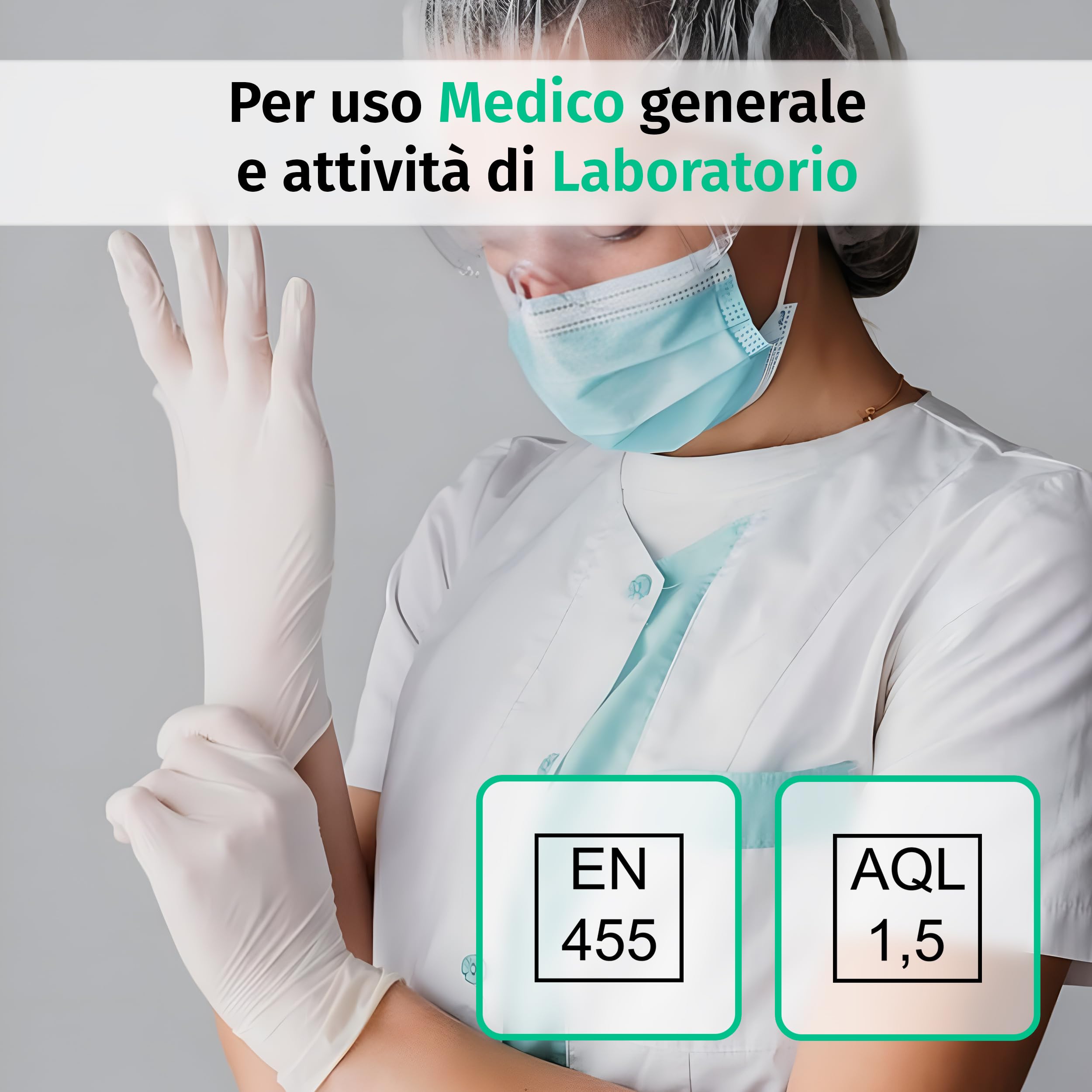 SF Guanti Nitrile L Bianchi – 1000 Guanti Monouso Resistenti e Professionali (10×100), Senza Lattice e Senza Polvere
