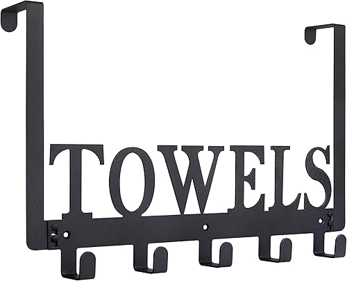 Miniatura 8 de Ganchos para colocar sobre la puerta, toallero para baño, ganchos para toallas de baño, colgador de toallas de baño para dormitorio, cocina,