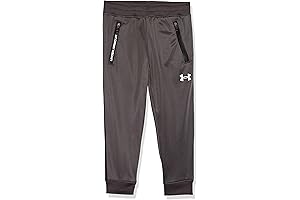 Boys' Pennant Tapered Track Pants, Jogger Style Sweatpants with Zipper Pockets