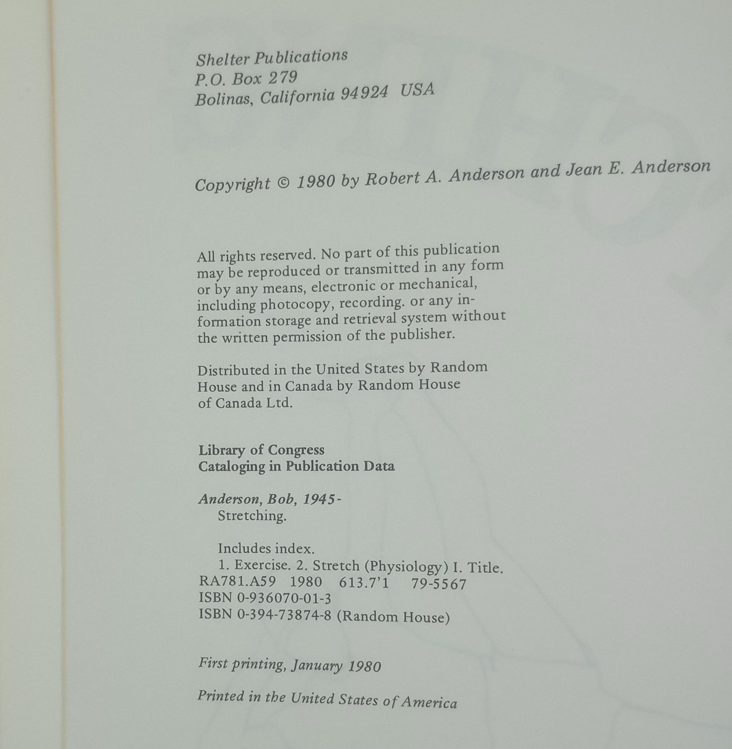 Stretching [Paperback] Anderson, Bob - PT04