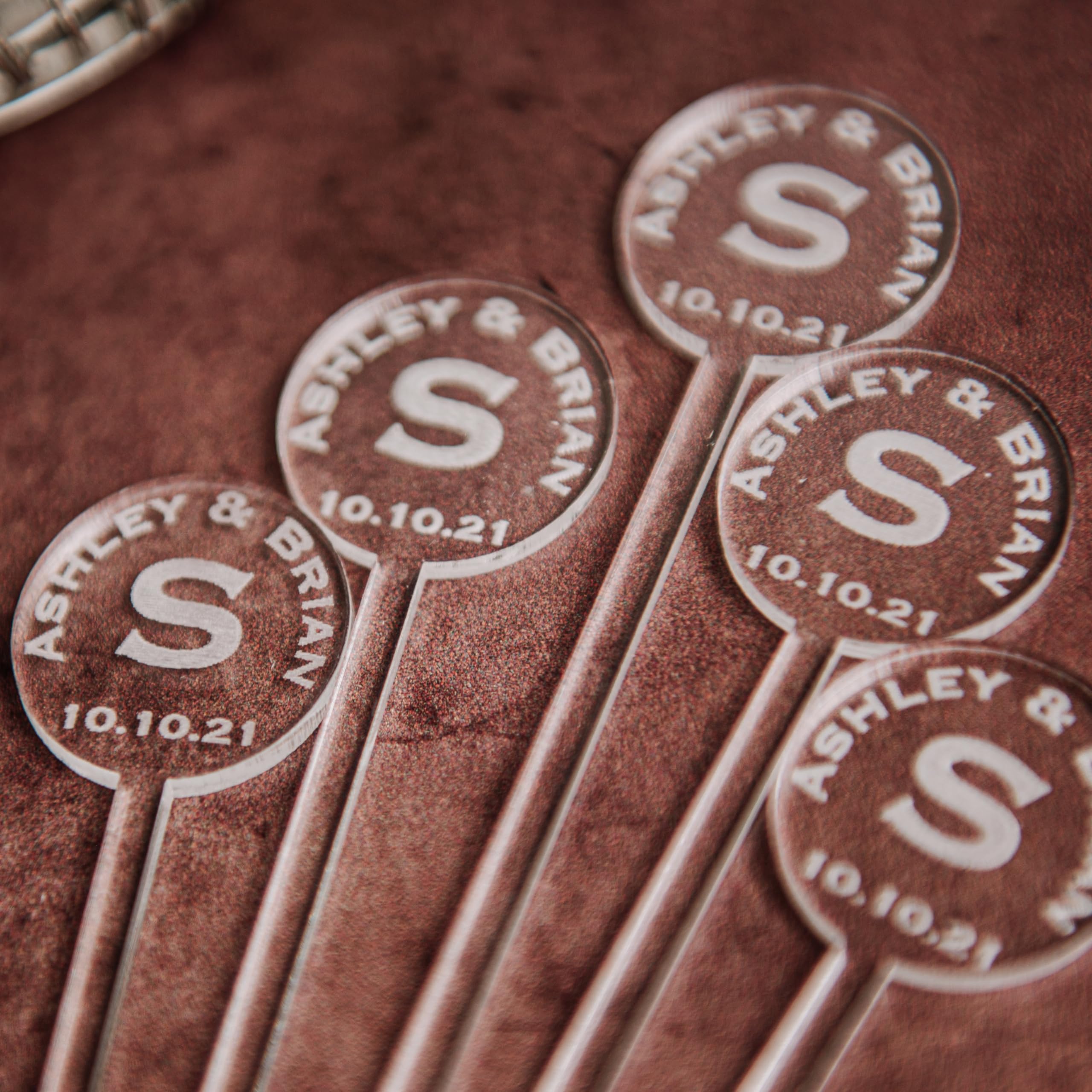 Set of 50 Custom Personalized Stirrer, Stirrer For Birthday Party, Wedding Drink Charms, Drink Names, Cocktail Tags, Couple Names,Acrylic Swizzle
