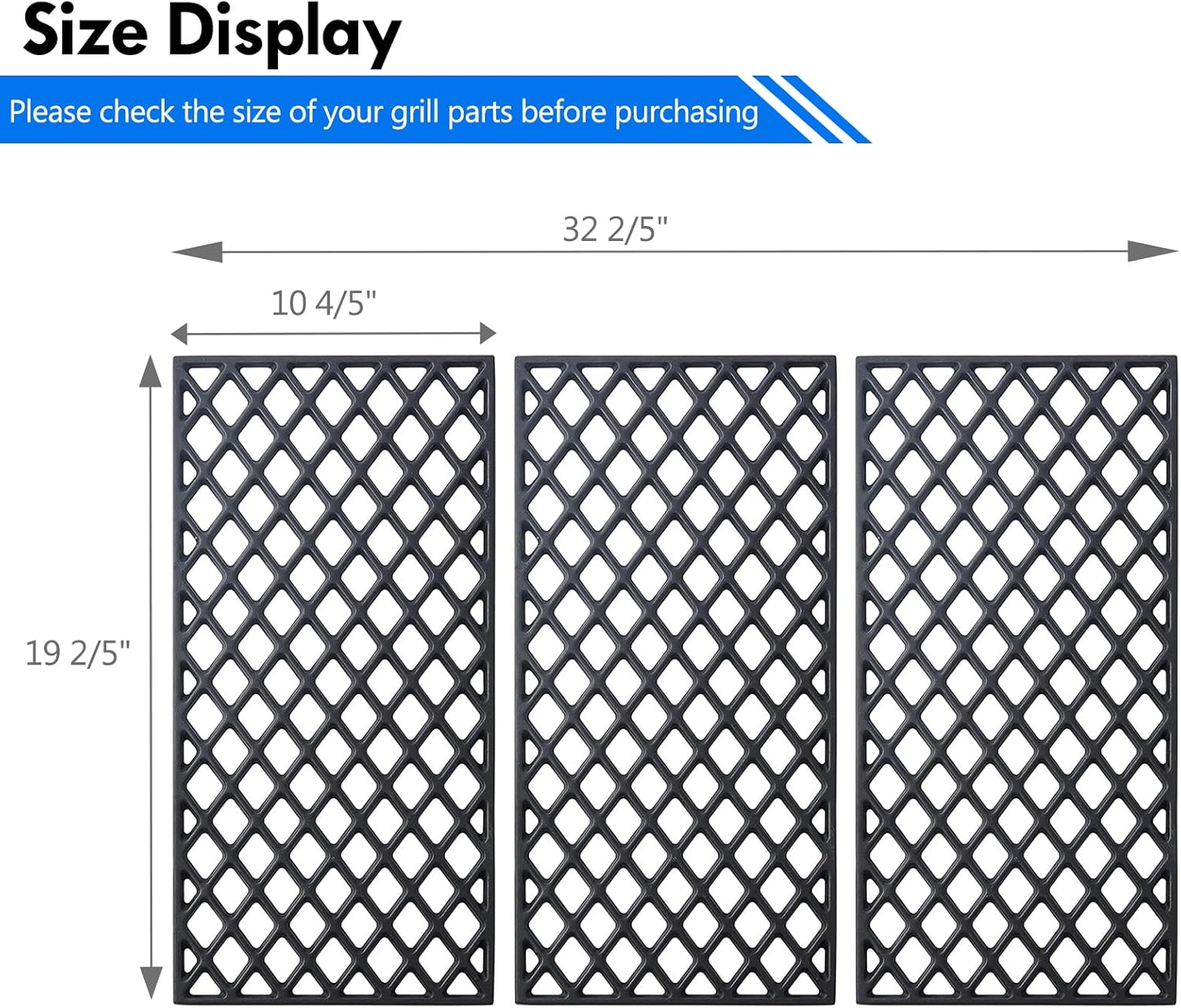 PB1000XL-036-R00 PB1000XLW1 Grill Grates Replacement Parts for Pit Boss 1000 Series Parts Austin XL PB1000NX PB1000T2 PB1000T1 PB1000R PB1000SC Sportsman 1000 1100 PB1100SPW Cooking Grates