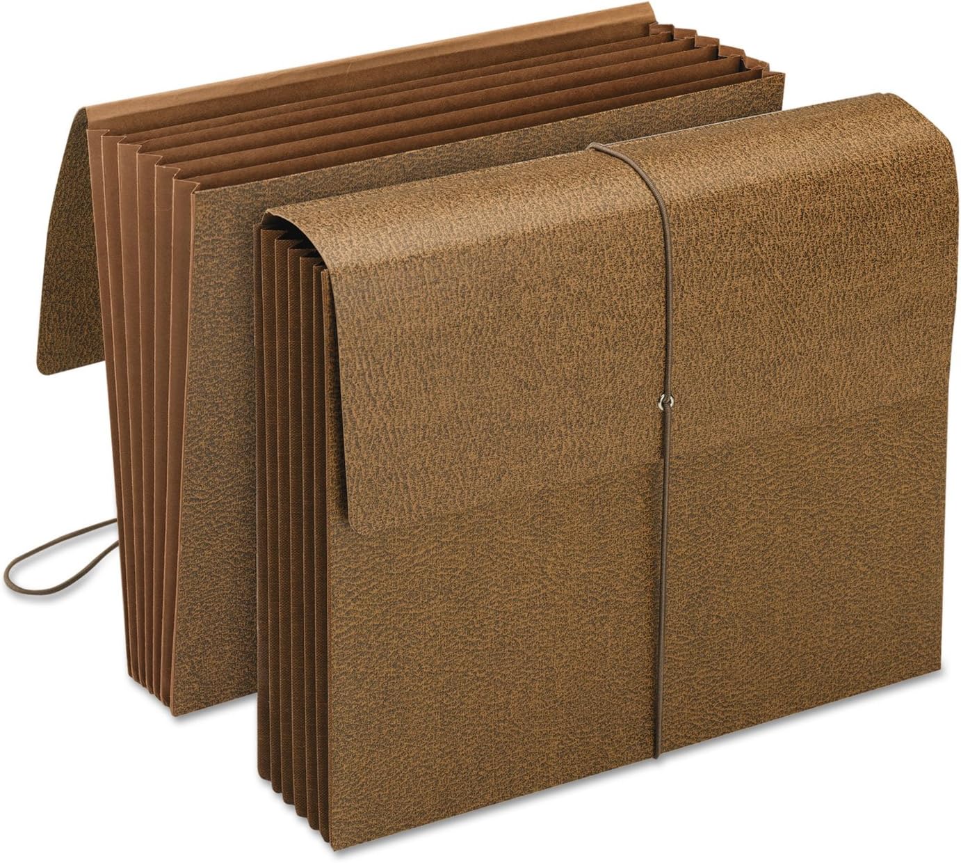 Smead 72473 5 1/4-Inch Exp Wallets w/Cord Six Pockets Redrope Printed Letter 10/Box