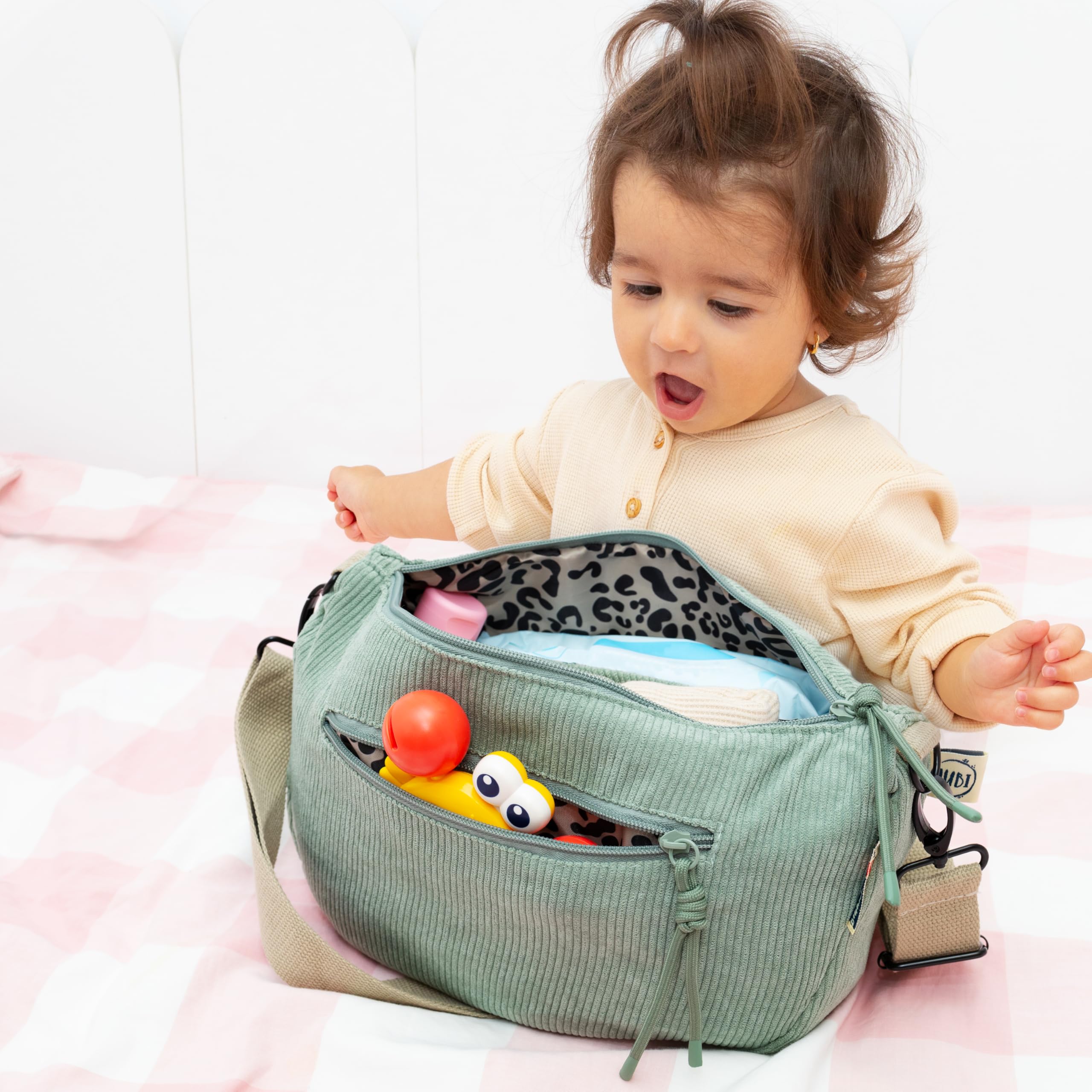 Jubi® Wickeltasche Moon Bag Set mit Babydecke – Stylischer Kinderwagen Organizer & Kuscheldecke, Praktisch für unterwegs