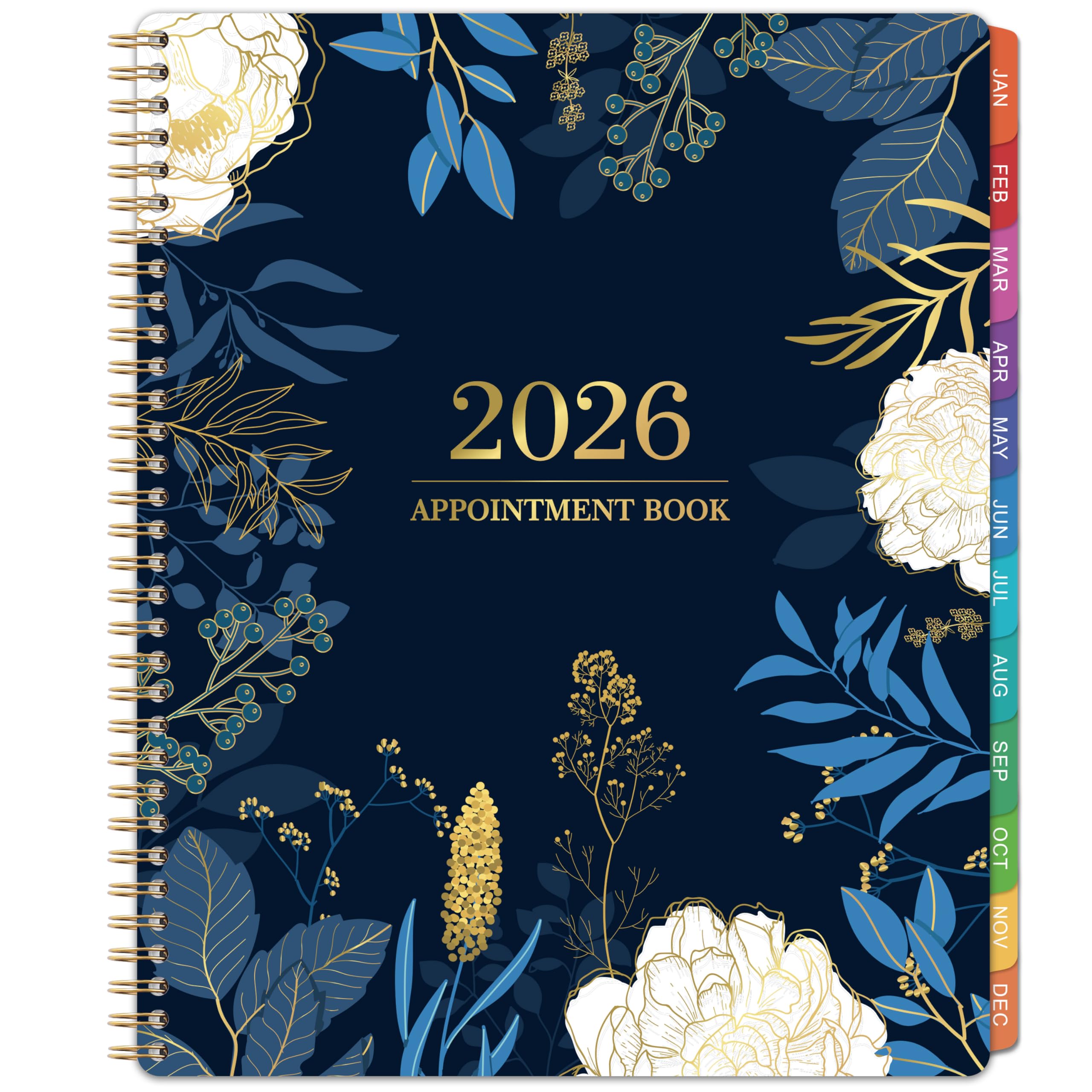 Indeme 2025 Appointment Book - Weekly Appointment Book 2025, Jan 2025 - Dec 2025, 2025 Planner, 8" x 10", Daily/Hourly Planner 2025 wtih Tabs, Half Hour (30 Mins) Interval, Lay-Flat