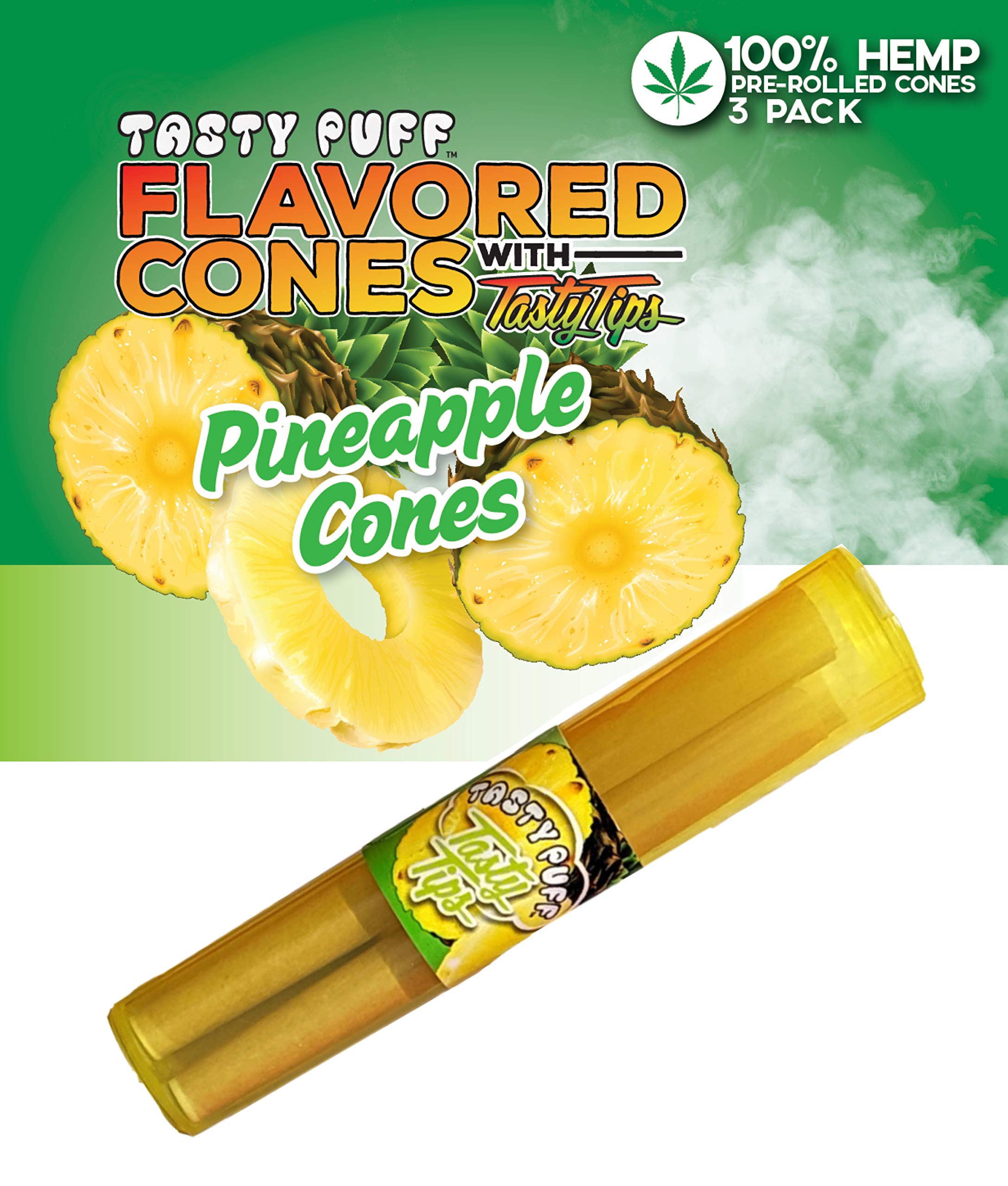 Tasty PuffPineapple Flavored Cones with Tasty Tips