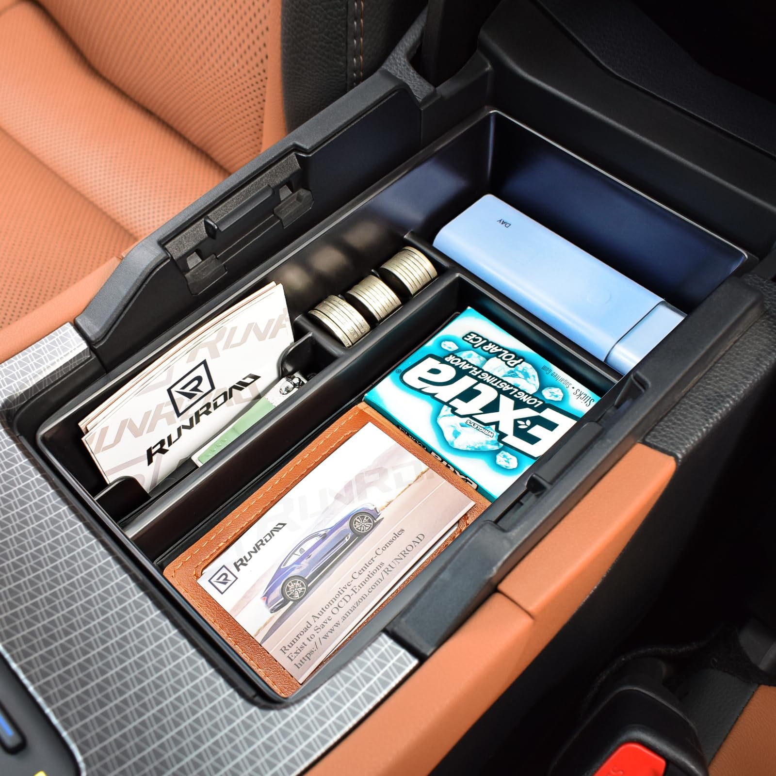Amazon.com: RUNROAD Center Console Storage Organizer Tray