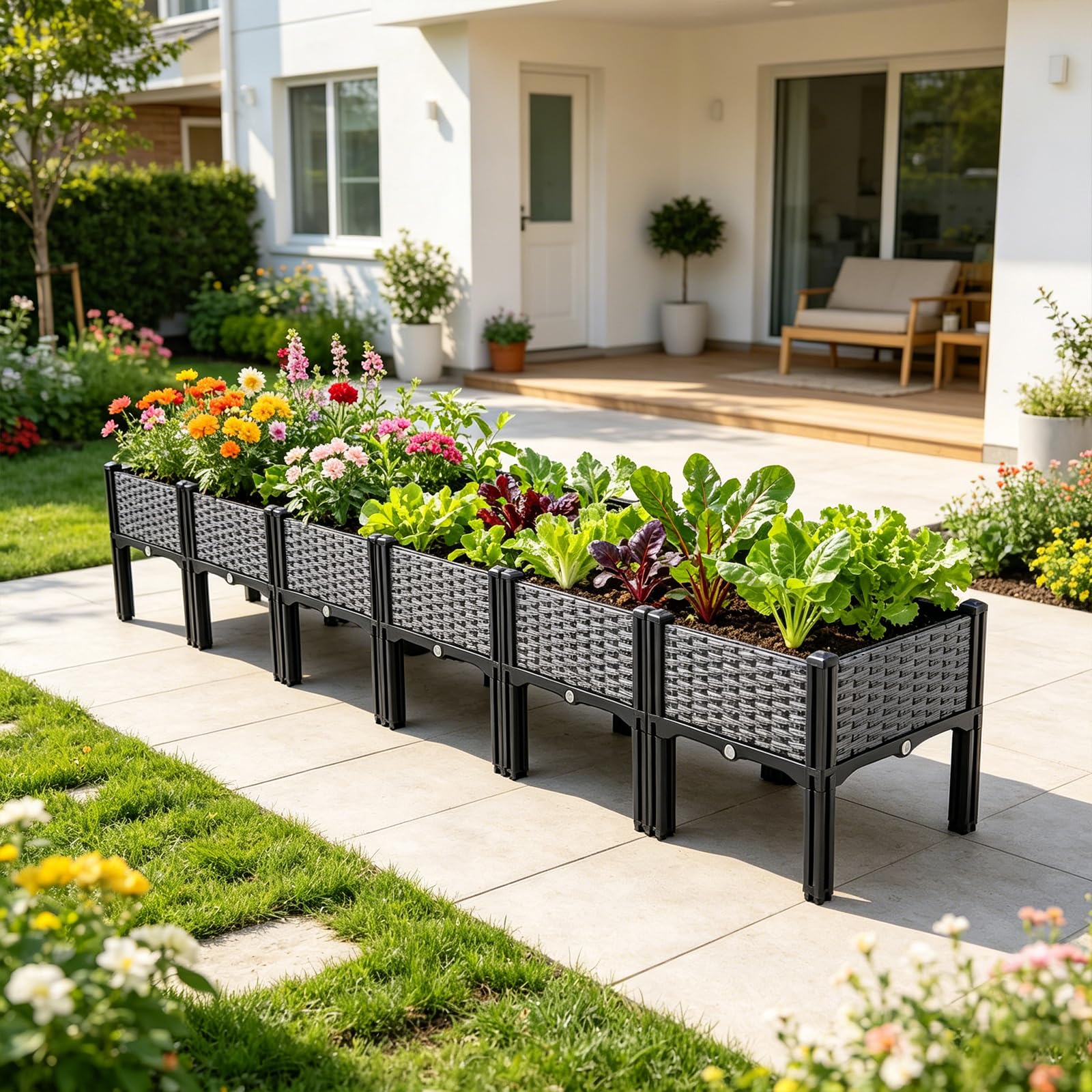 Liwankaqi Self Watering Raised Garden Bed with Legs