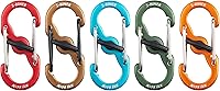 Vista 2 de Nite Ize S-Biner MicroLock de aluminio, llavero con mosquetón de bloqueo, paquete de 5, colores surtidos