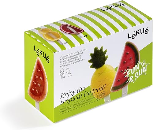 Miniatura 3 de Lekue Moldes para helado de frutas tropicales (4 unidades), multicolor