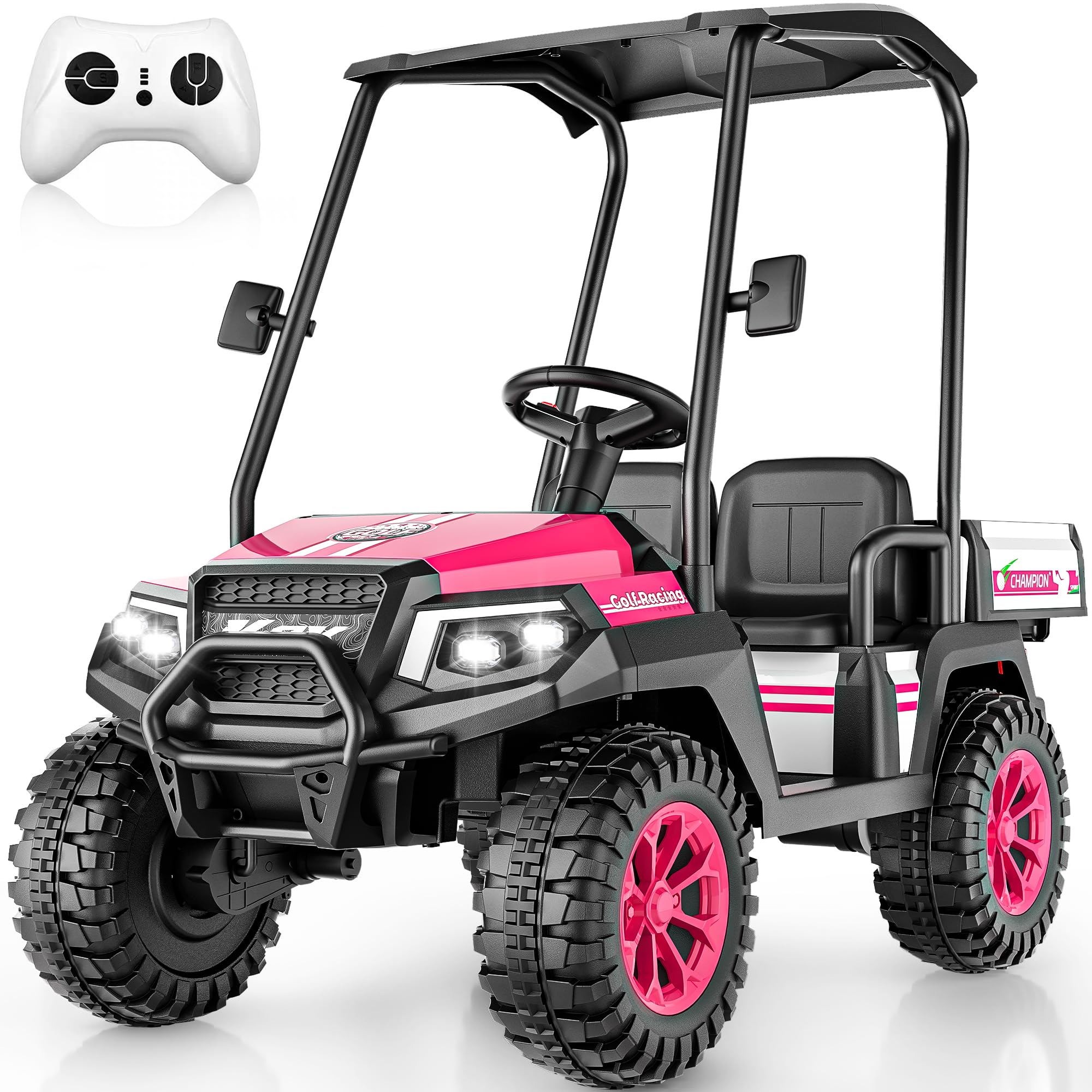 24V Kids Golf Cart w/Detachable Awning