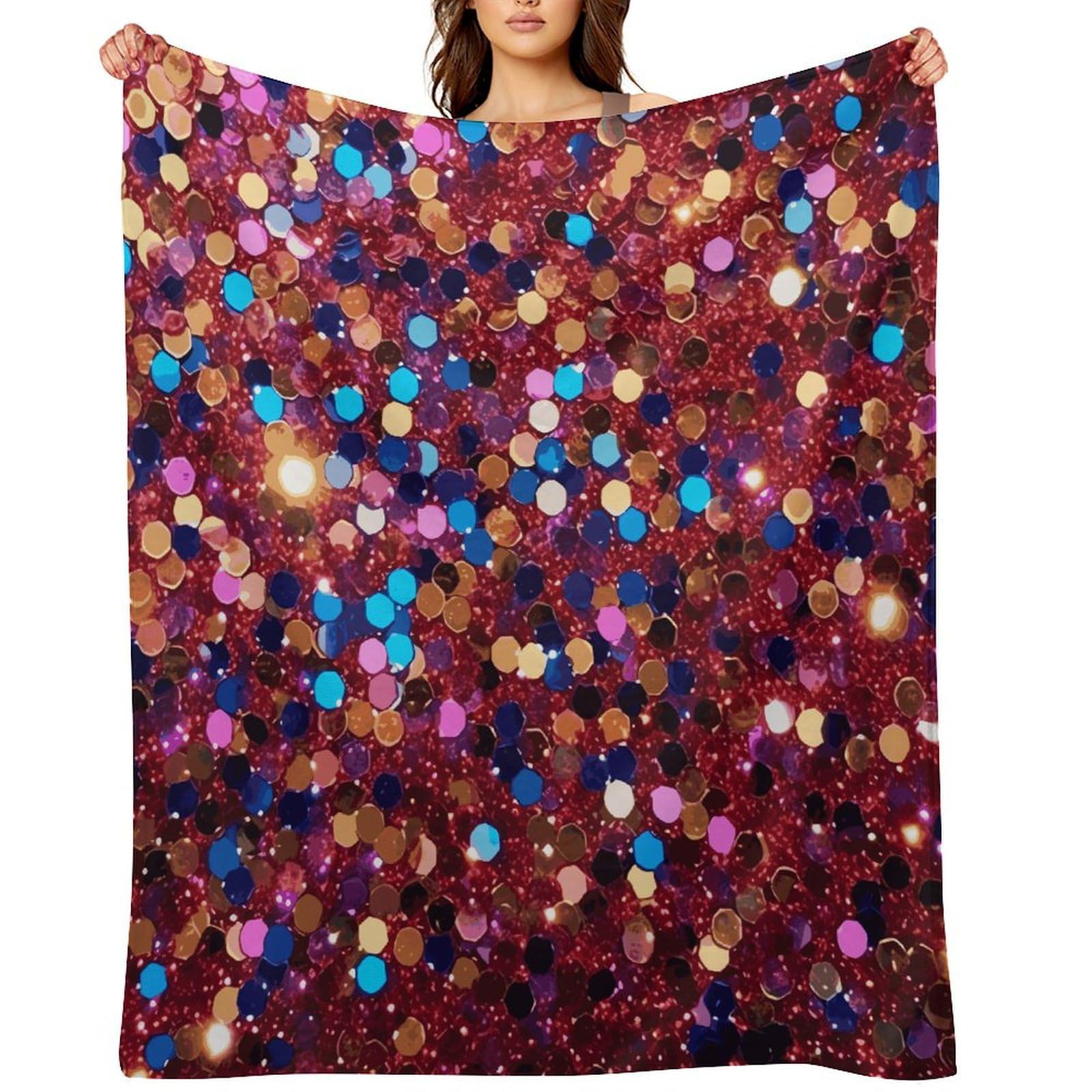 Fekiloot Style Glitter Pattern Throw Blankets Camping Blanket40 X50
