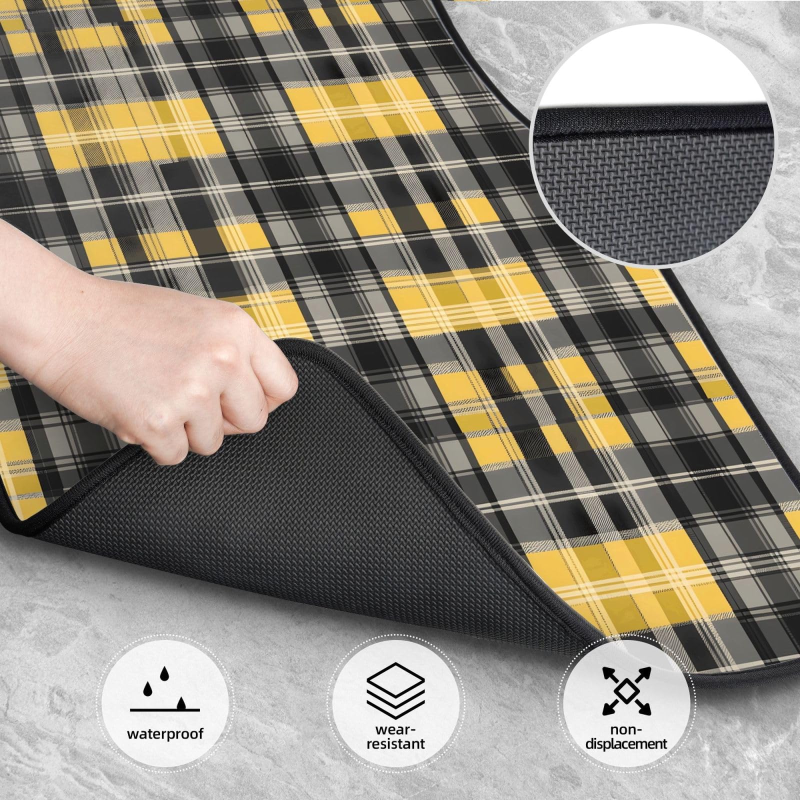 Lot de 4 tapis de sol en néoprène imperméable pour voiture