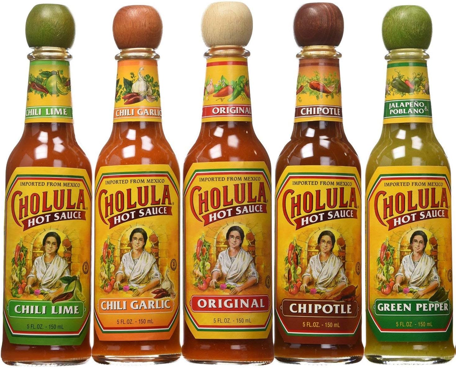 Cholula Hot Sauce 5 fl oz Variety Pack (Great Hot Sauce