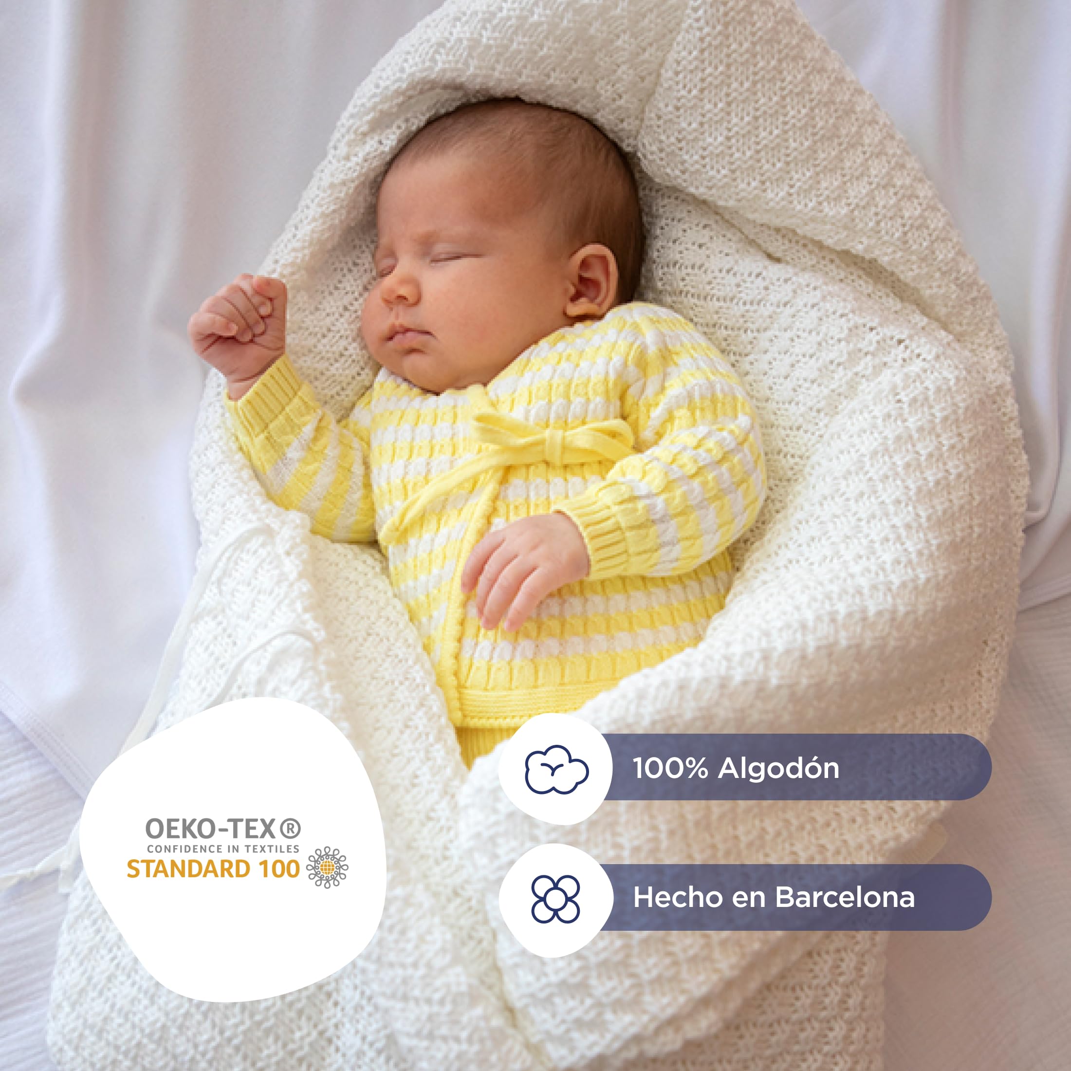 MINUTUS Conjunto Bebé Hugo, Primera Puesta, Ropa Recién Nacido, Jersey y Polaina 100% Algodón, 2 Piezas