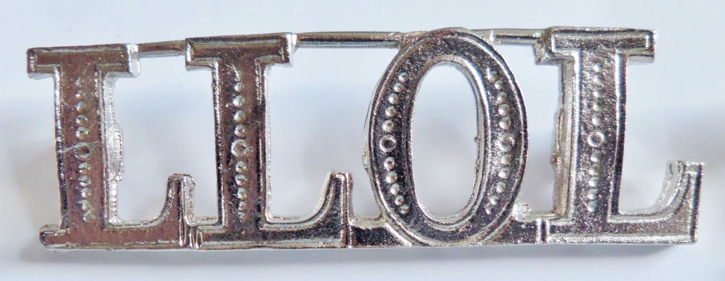 LLOL Loyal Ladies Orange Lodge Nickel-Plated Abbreviation For Orange Order Collarette - W023