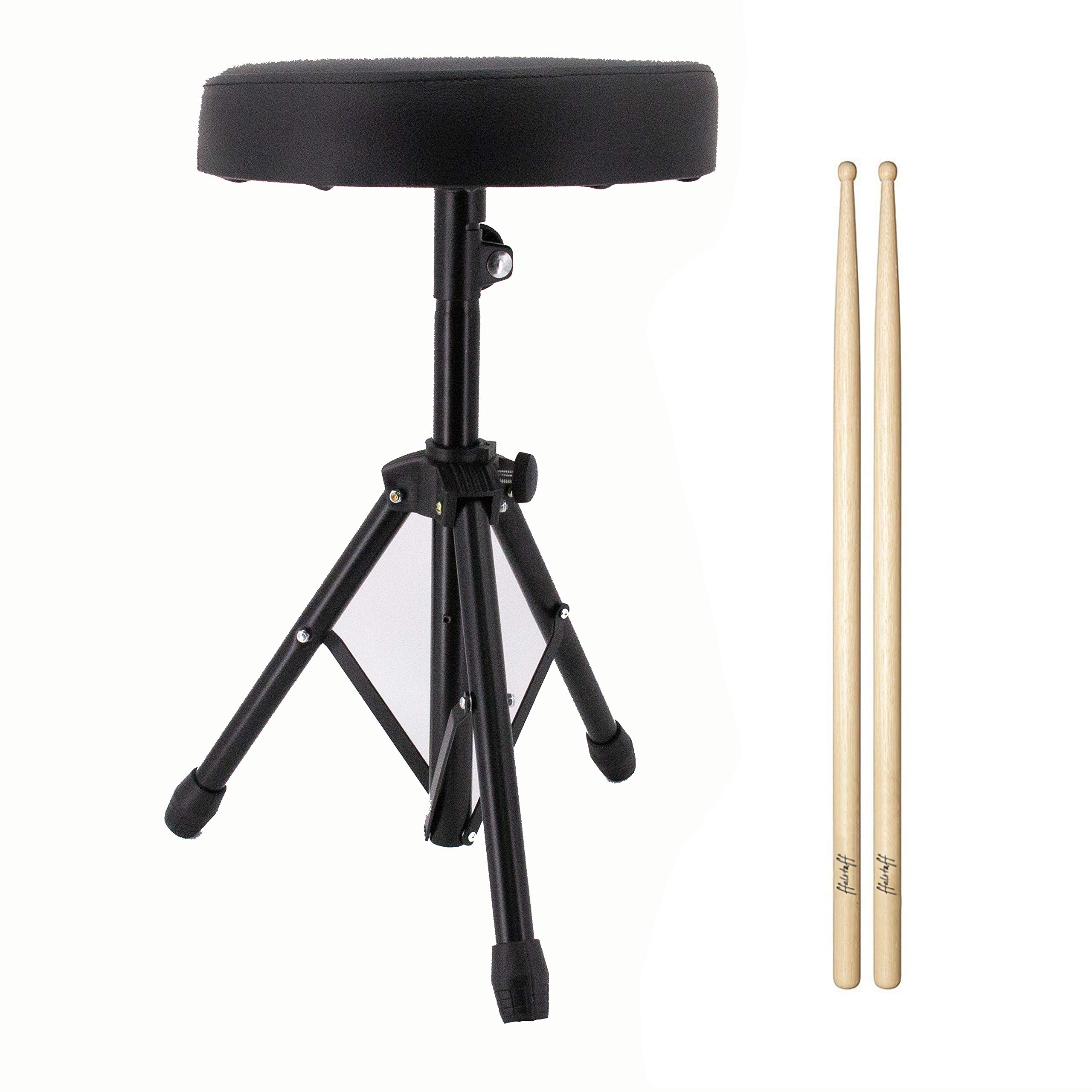 Sgabello Per Batteria Regolabile Ffalstaff - Con Bacchette 5A E Portachiavi A Forma Di Batteria Inclusi - Foto 8