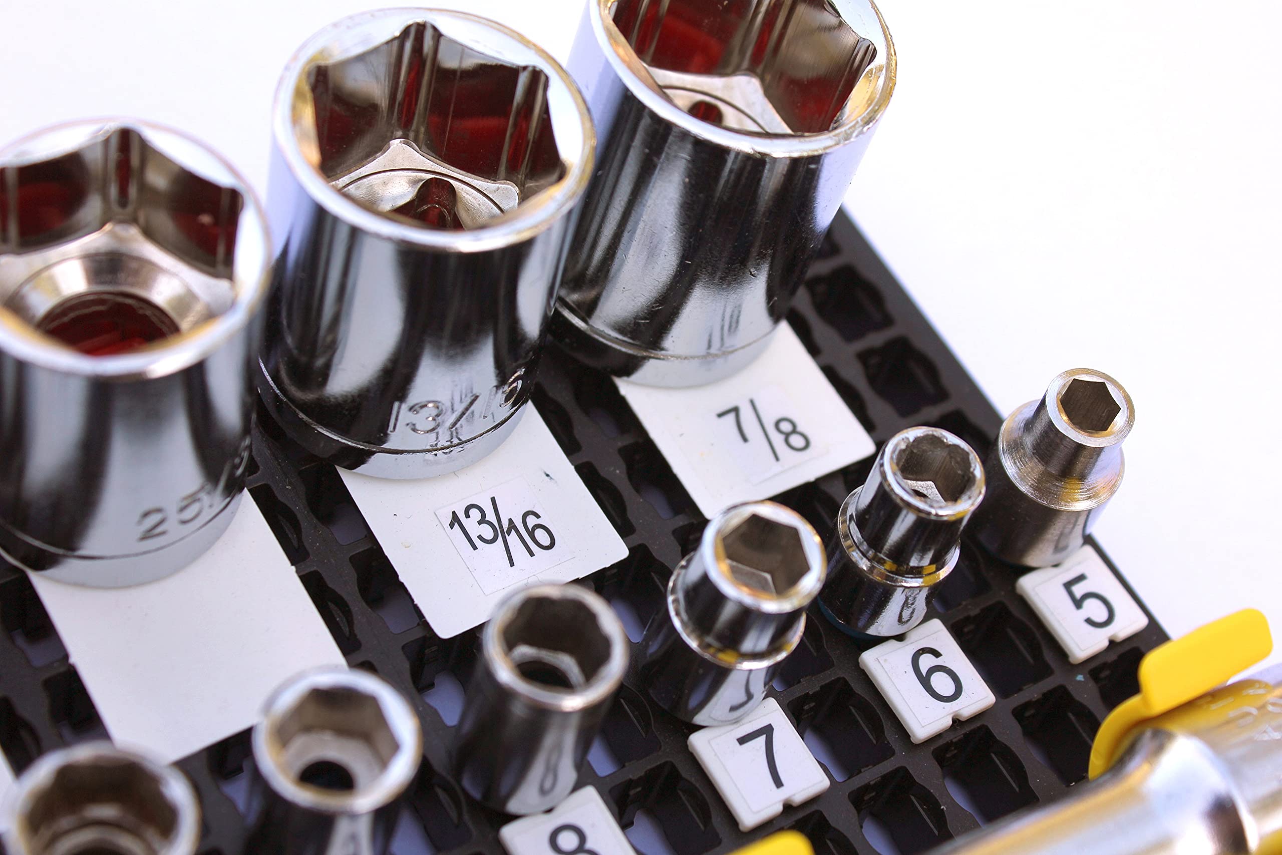 Peg Dots (yellow, 40 pcs) for Labeling Sockets (SAE/metric) - Accessory for ORGANIZER GENIE Pegboards to Label Sockets for size/standard