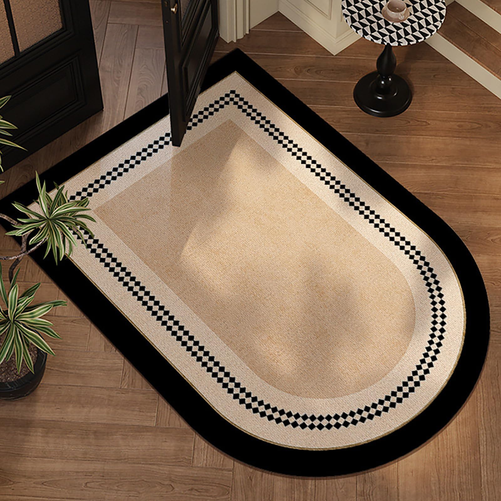 Generico Zerbino Ad Anello con Stile Vintage a Volta per Ingresso,Soggiorno E Letto,G,100x120cm(39x47inch)