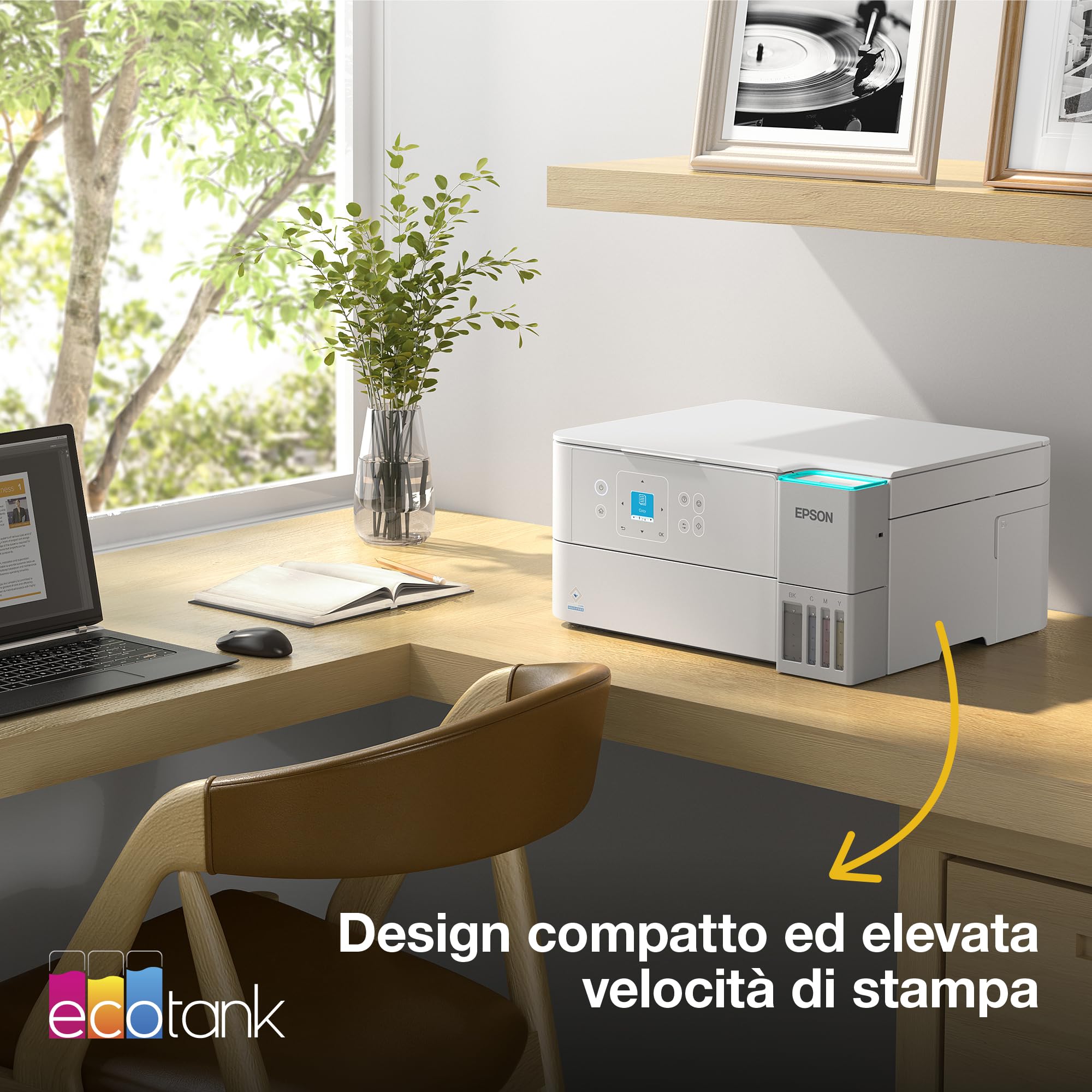 Epson EcoTank ET-2959 Stampante A4 Wi-Fi Stampa Copia Scansione Fronte/Retro LCD 3.7 cm 3 Anni Inchiostro