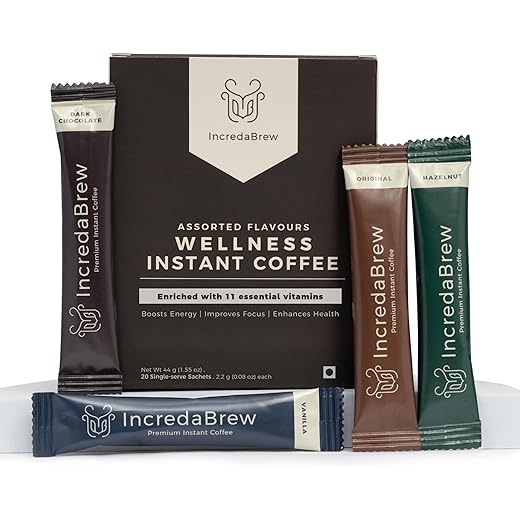 IncredaBrew Assorted Flavours Wellness Instant Coffee Powder