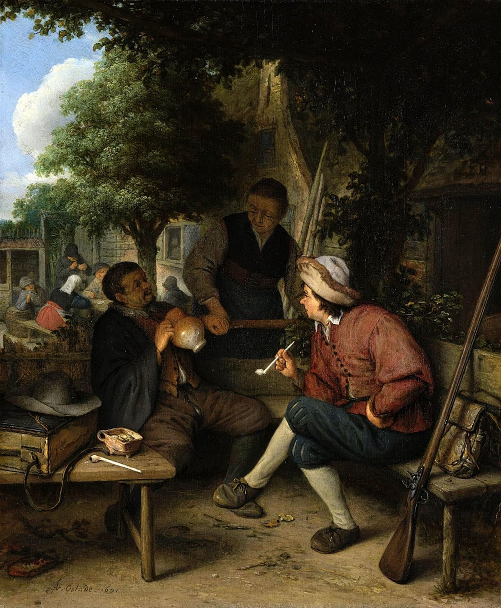 Posteriik No Frame Famous Modern Artwork Art Mural Resting By Adriaen Jansz Van Ostade Oil Paintings Pictures For Home Decor 60X90cm