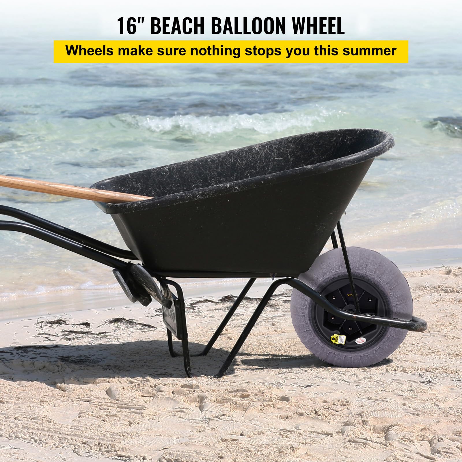 VEVOR Pneumatici di Ricambio da Spiaggia da 15,7 Pollici, Ruote per Palloncini da Spiaggia in PVC per Carrello per Kayak e da Sabbia, Pneumatici di Ricambio per la Spiaggia, Pneumatici Gonfiabili